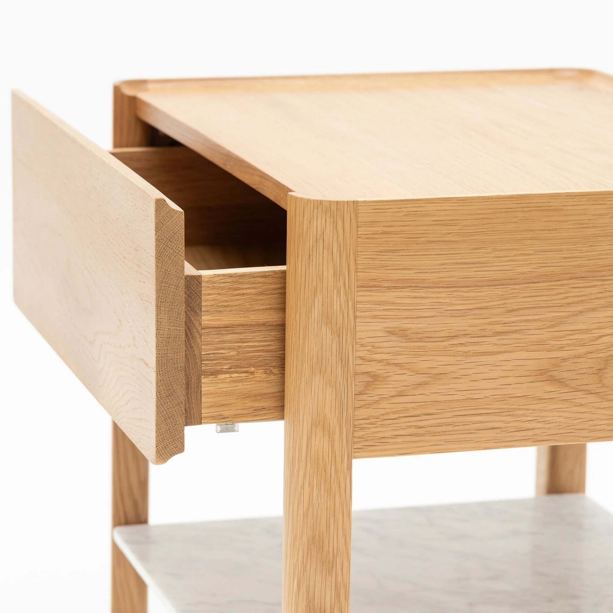 Tye Nightstand 60 - Light Oak & Bianca Carrara - Image 11