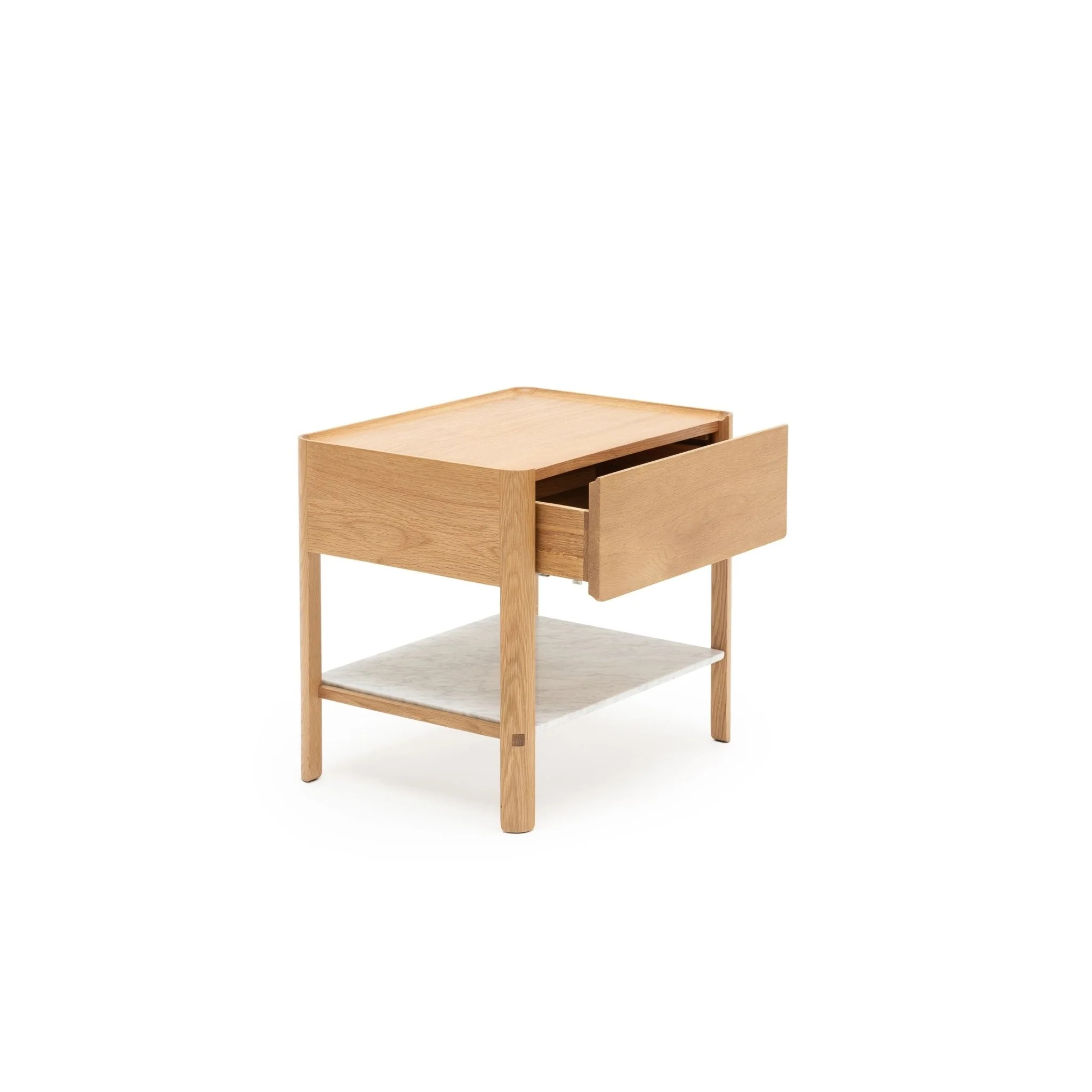 Tye Nightstand 60 - Light Oak & Bianca Carrara - Image 3