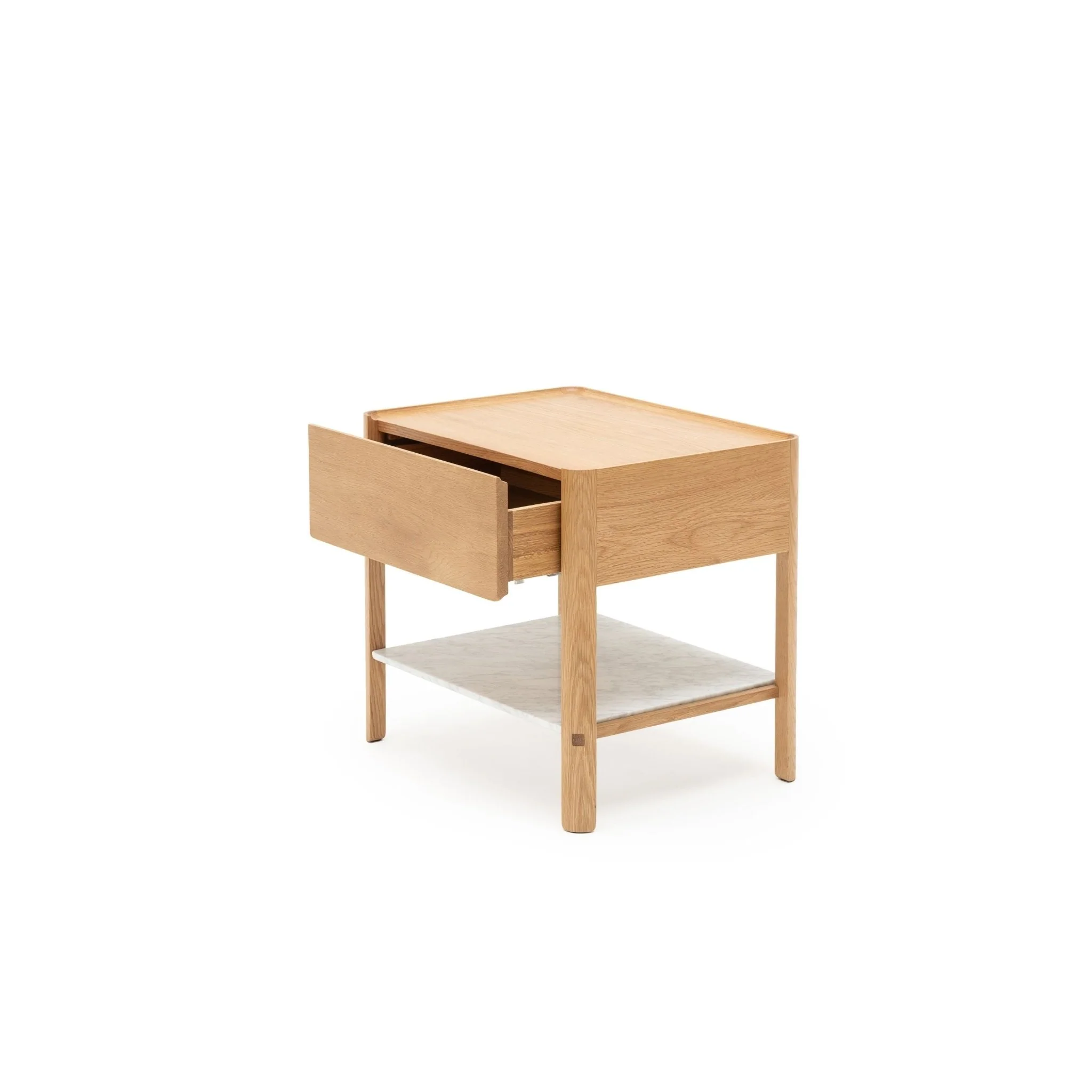 Tye Nightstand 60 - Light Oak & Bianca Carrara - Image 5