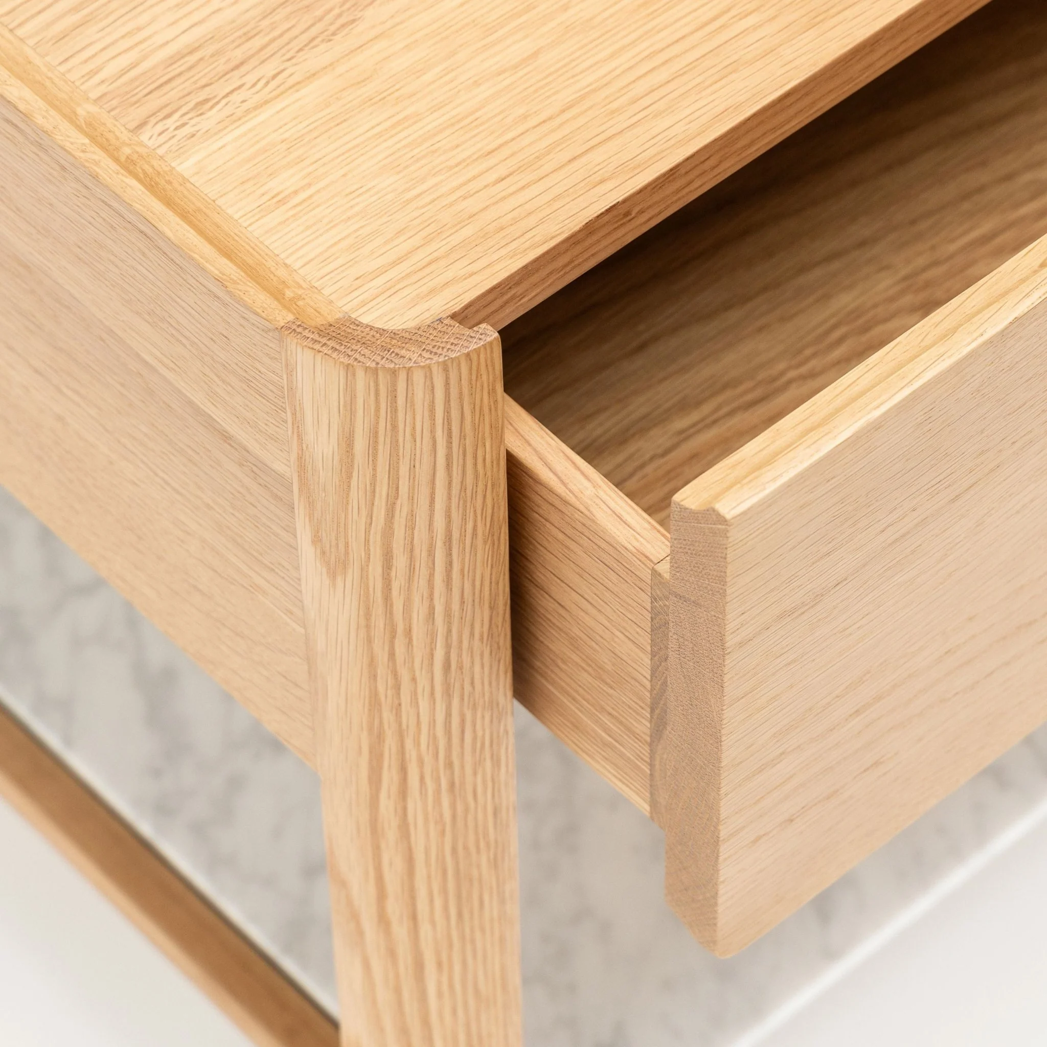 Tye Nightstand 60 - Light Oak & Bianca Carrara - Image 9