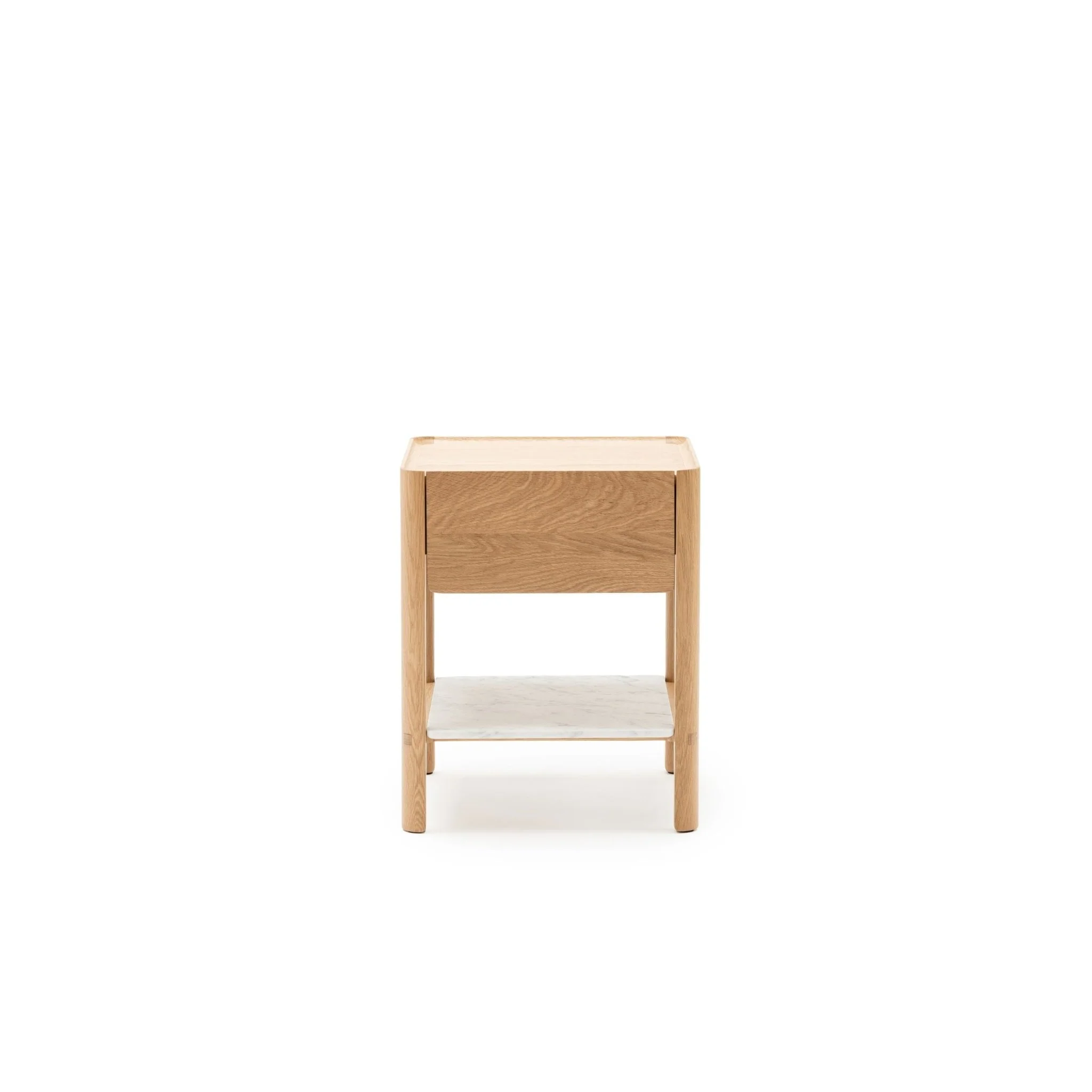 Tye Nightstand 45 - Light Oak & Bianca Carrara
