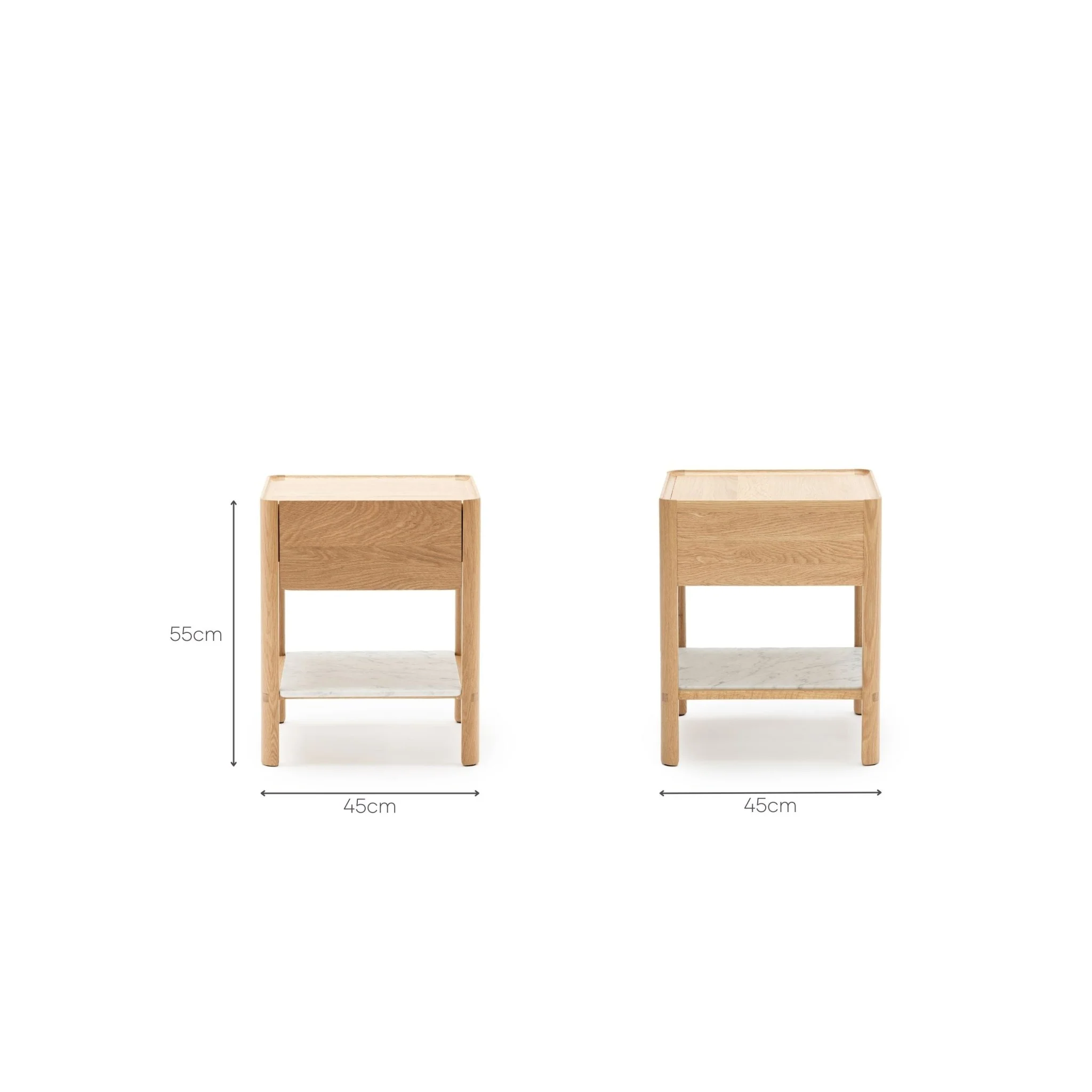 Tye Nightstand 45 - Light Oak & Bianca Carrara - Image 14