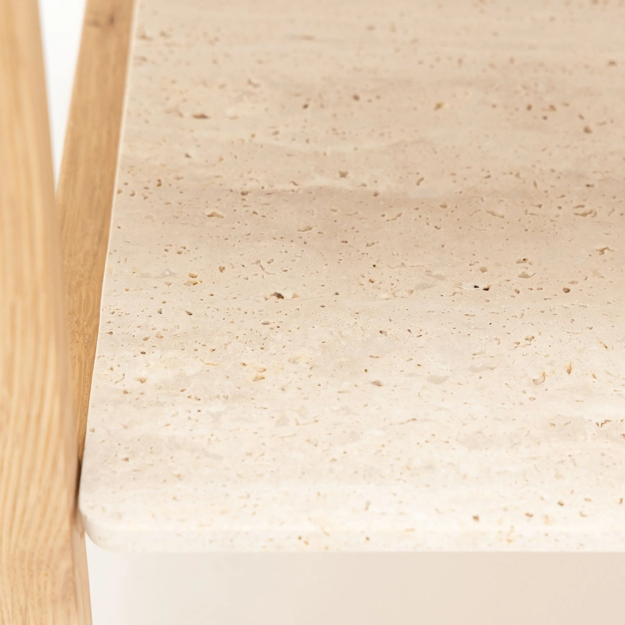 Tye Nightstand 60 - Light Oak & Travertine - Image 9