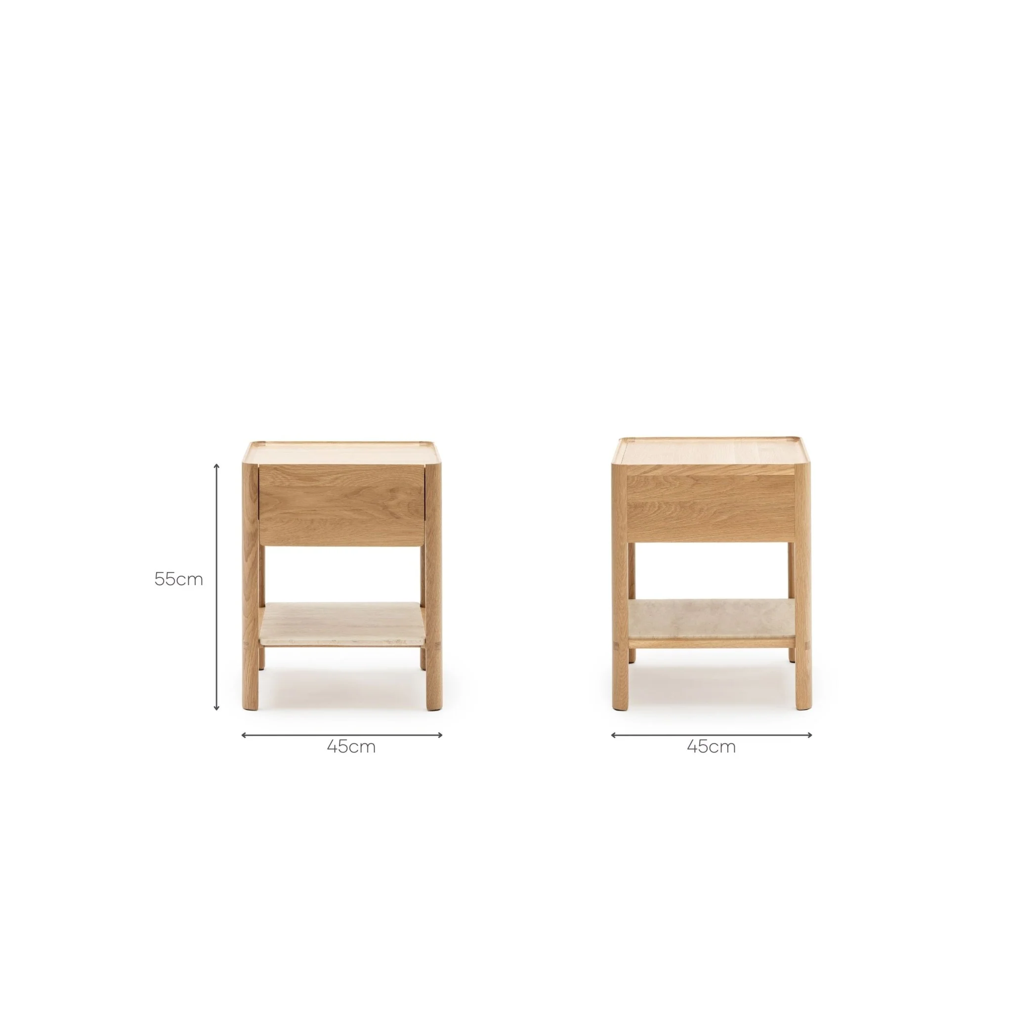 Tye Nightstand 45 - Light Oak & Travertine - Image 17