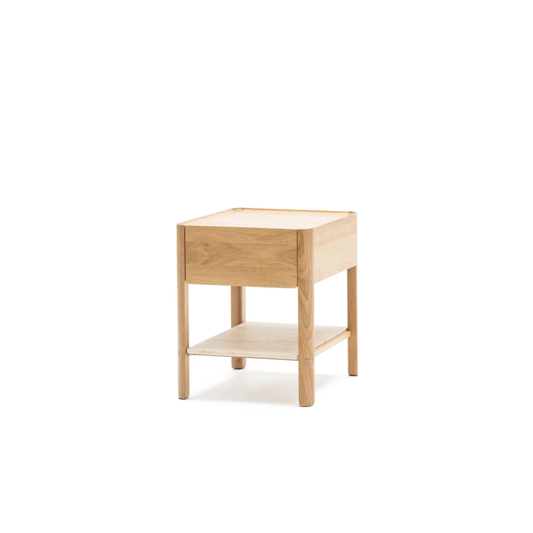 Tye Nightstand 45 - Light Oak & Travertine - Image 5