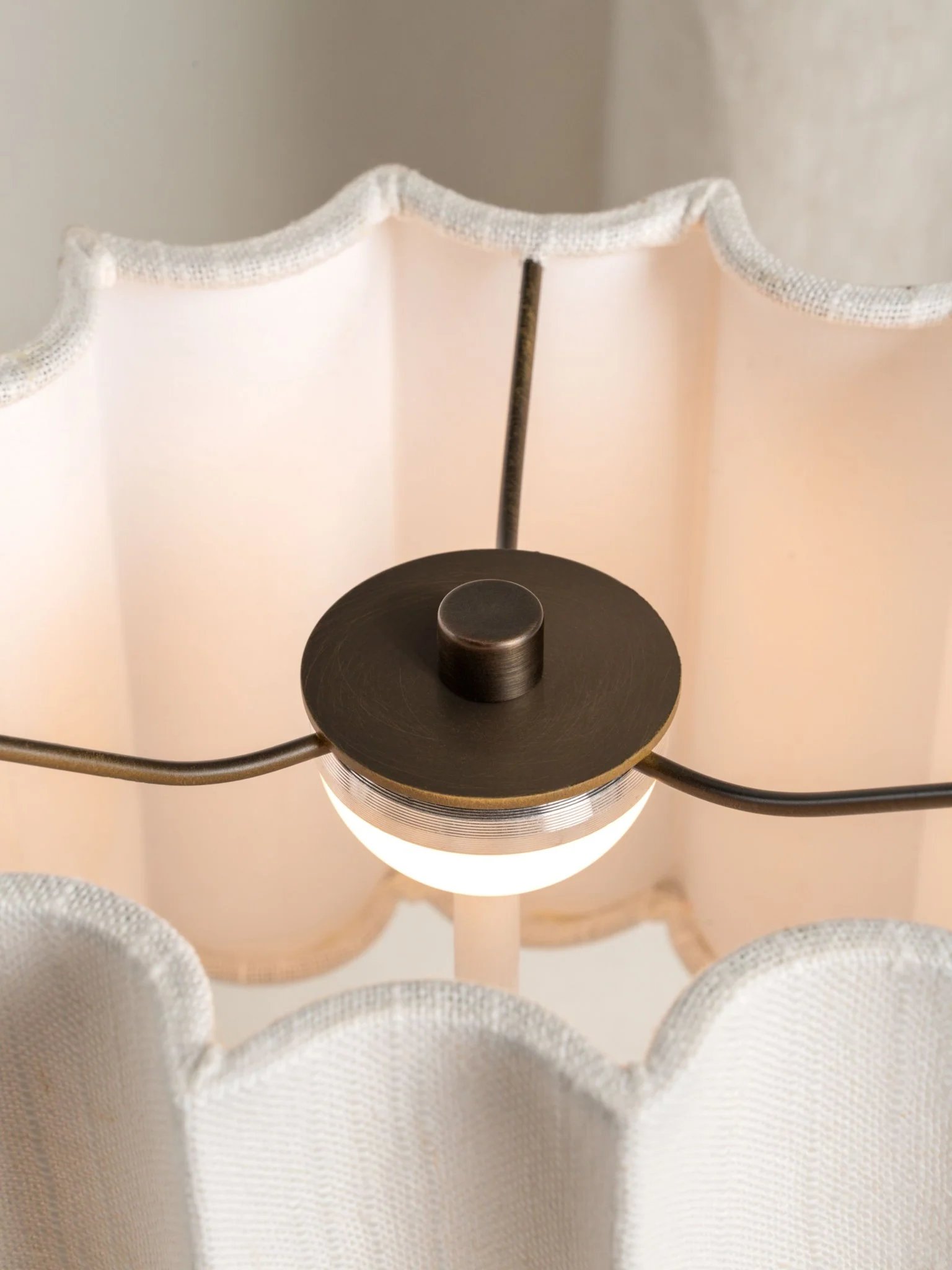 Valli - Viola Calacatta Marble And Linen Rechargeable Table Lamp - Image 7