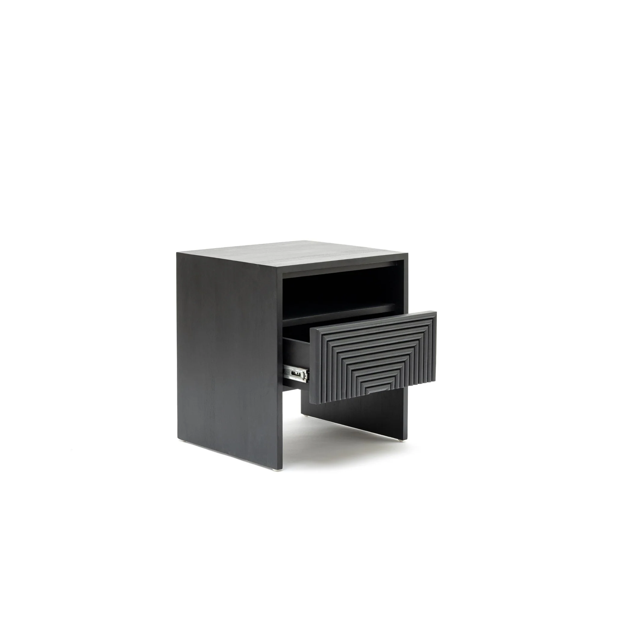 Verona Bedside Table - Black - Image 4