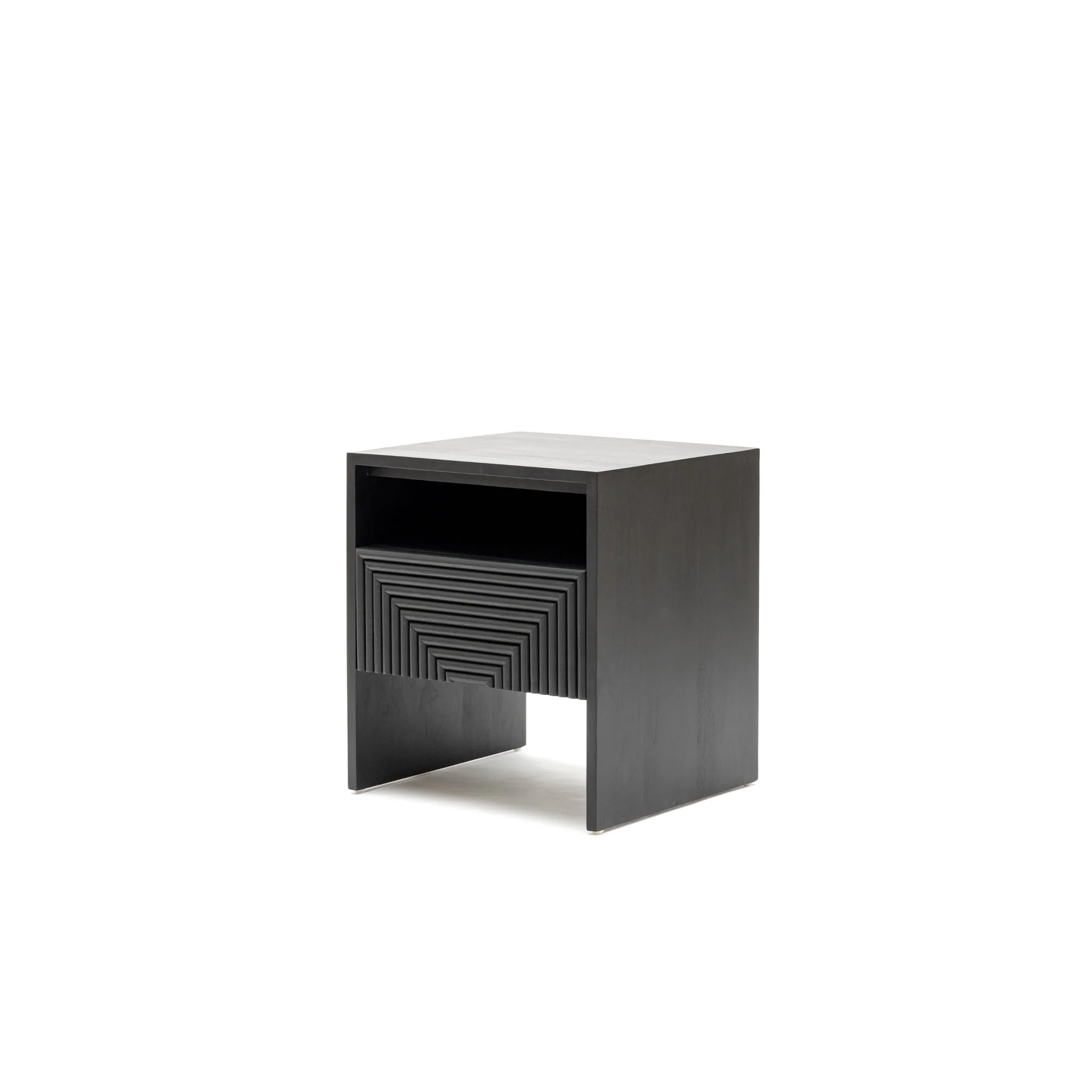 Verona Bedside Table - Black - Image 5