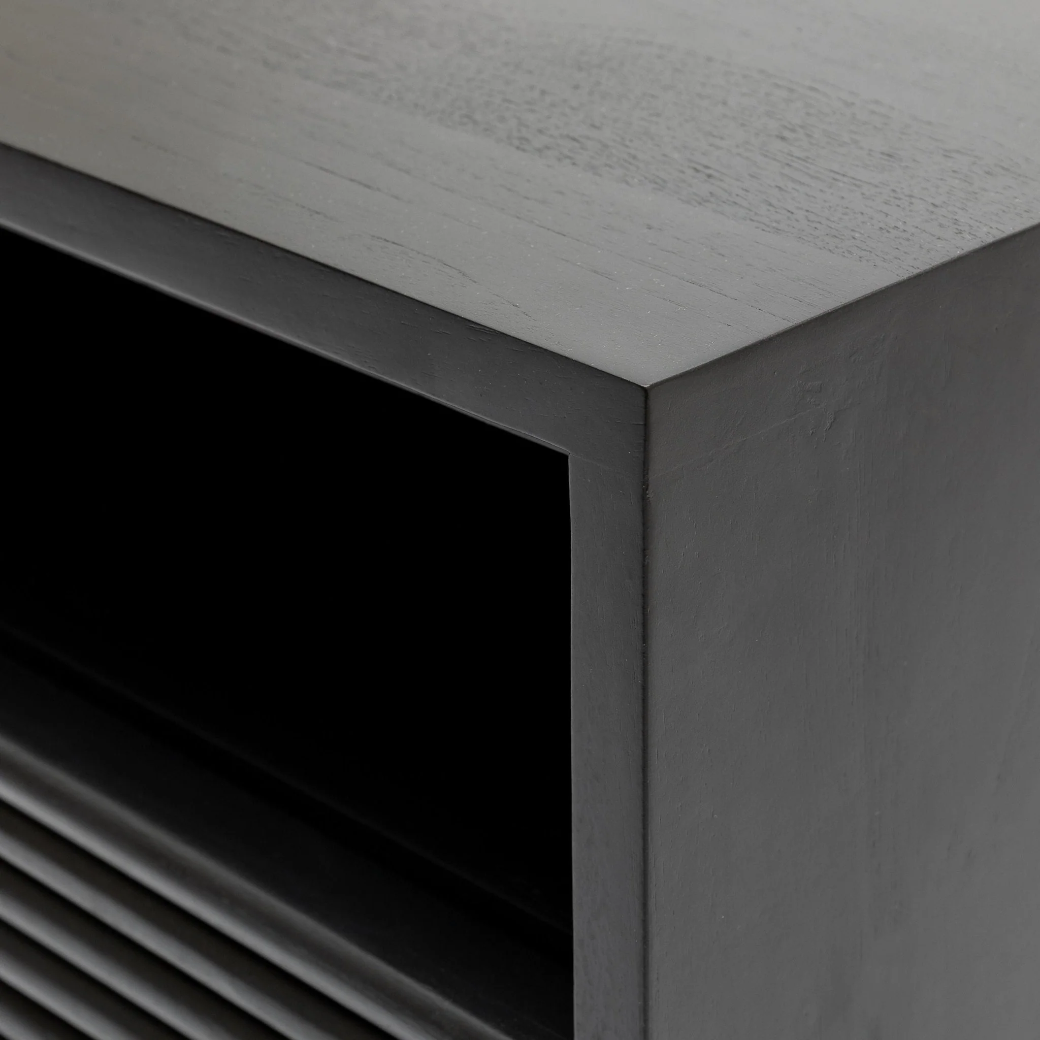 Verona Bedside Table - Black - Image 9