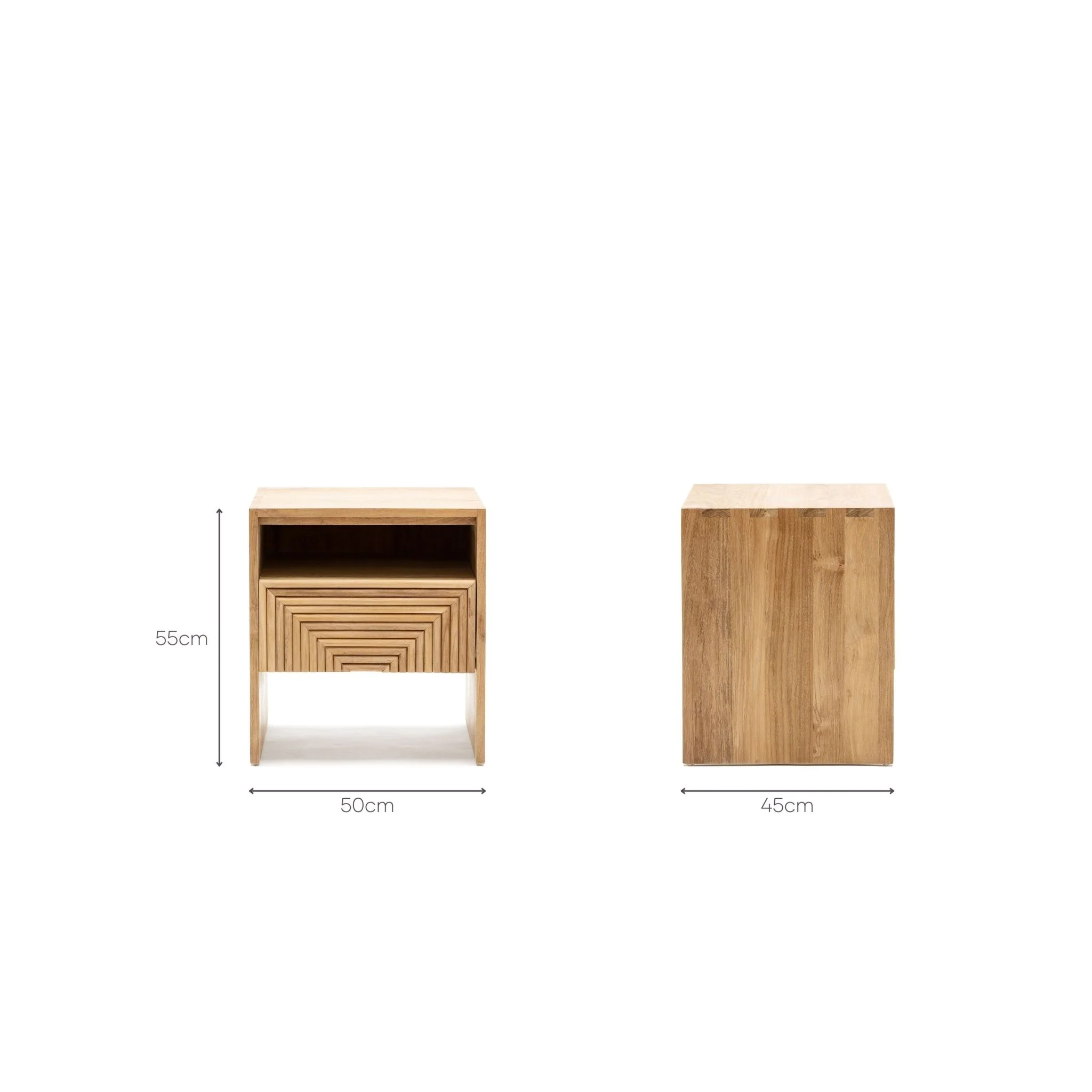 Verona Bedside Table - Natural - Image 12