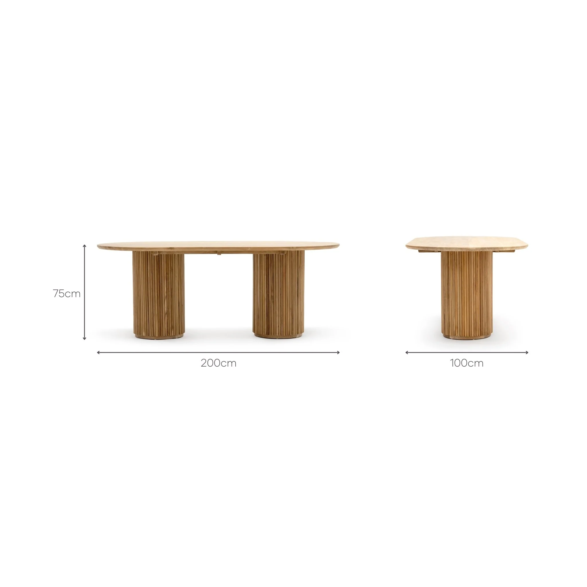Verona Oval Table - Natural - Image 9