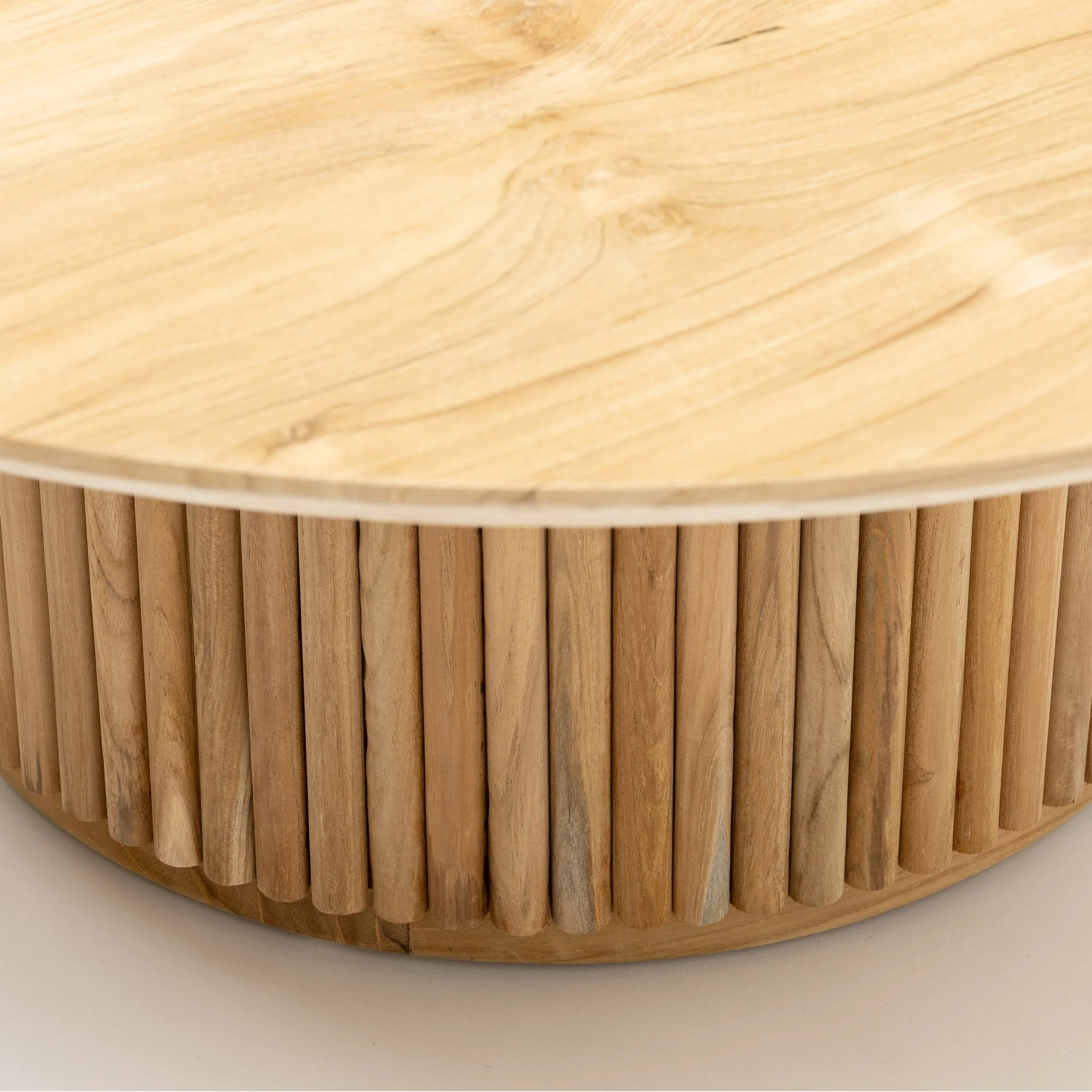 Verona Round Coffee Table - Natural - Image 4