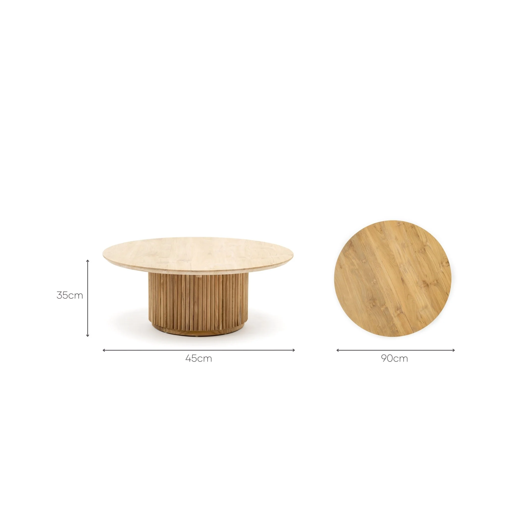 Verona Round Coffee Table - Natural - Image 7