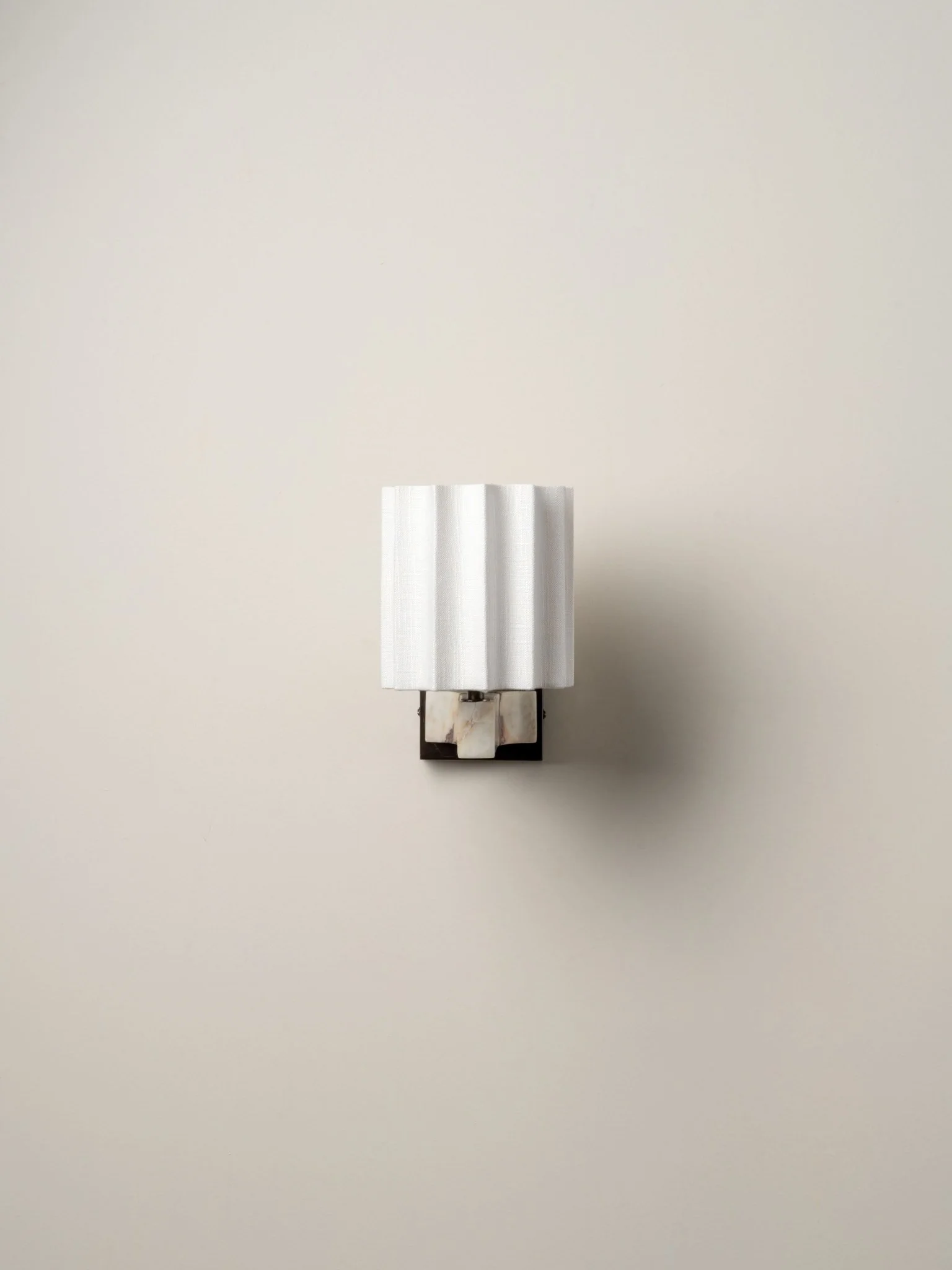 Viotti - Calacatta Viola Marble And Linen Wall Light - Image 3