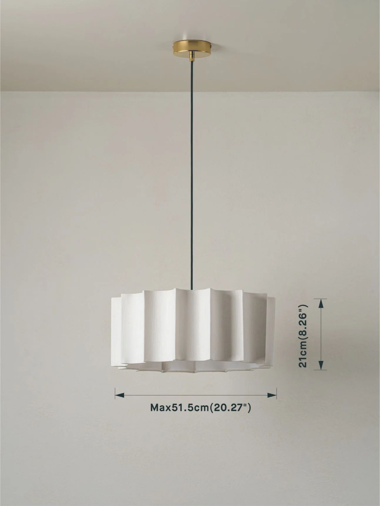 Viotti - White Inverted Scallop Linen Lampshade - Image 4