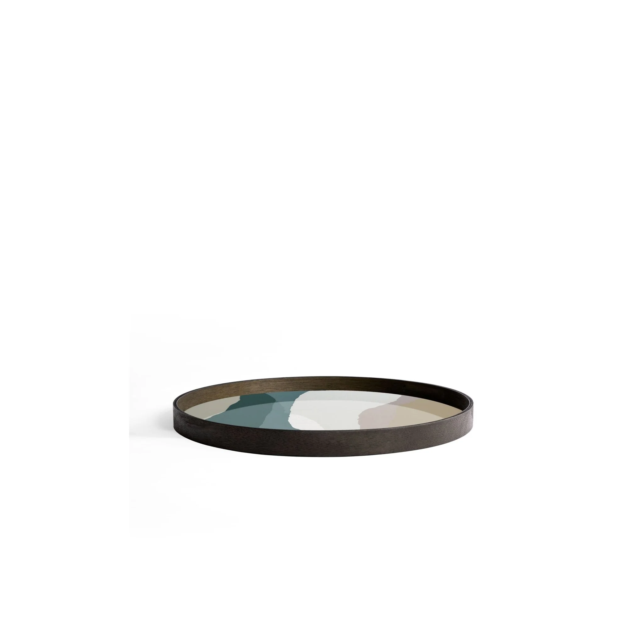 Wabi Sabi Round Glass Tray - Slate - Image 3