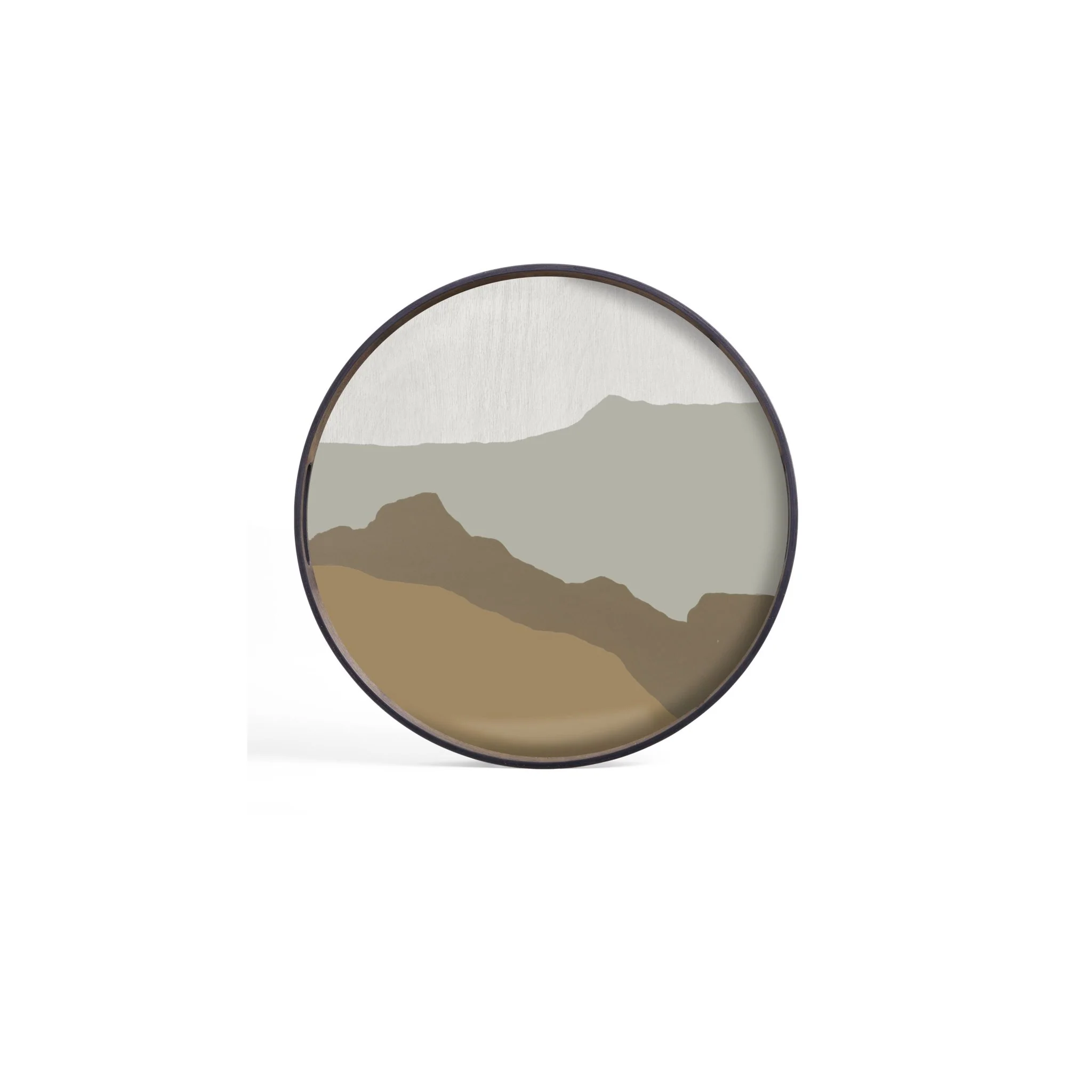 Wabi Sabi Round Glass Tray - Sand