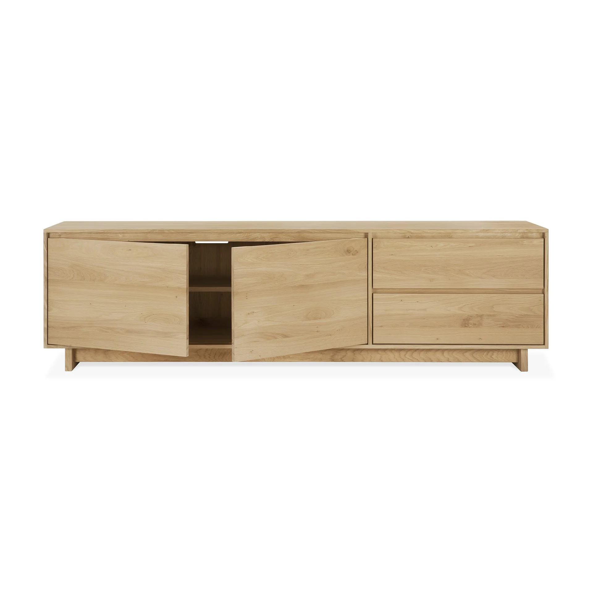 Wave TV Cupboard - Oak - Image 4