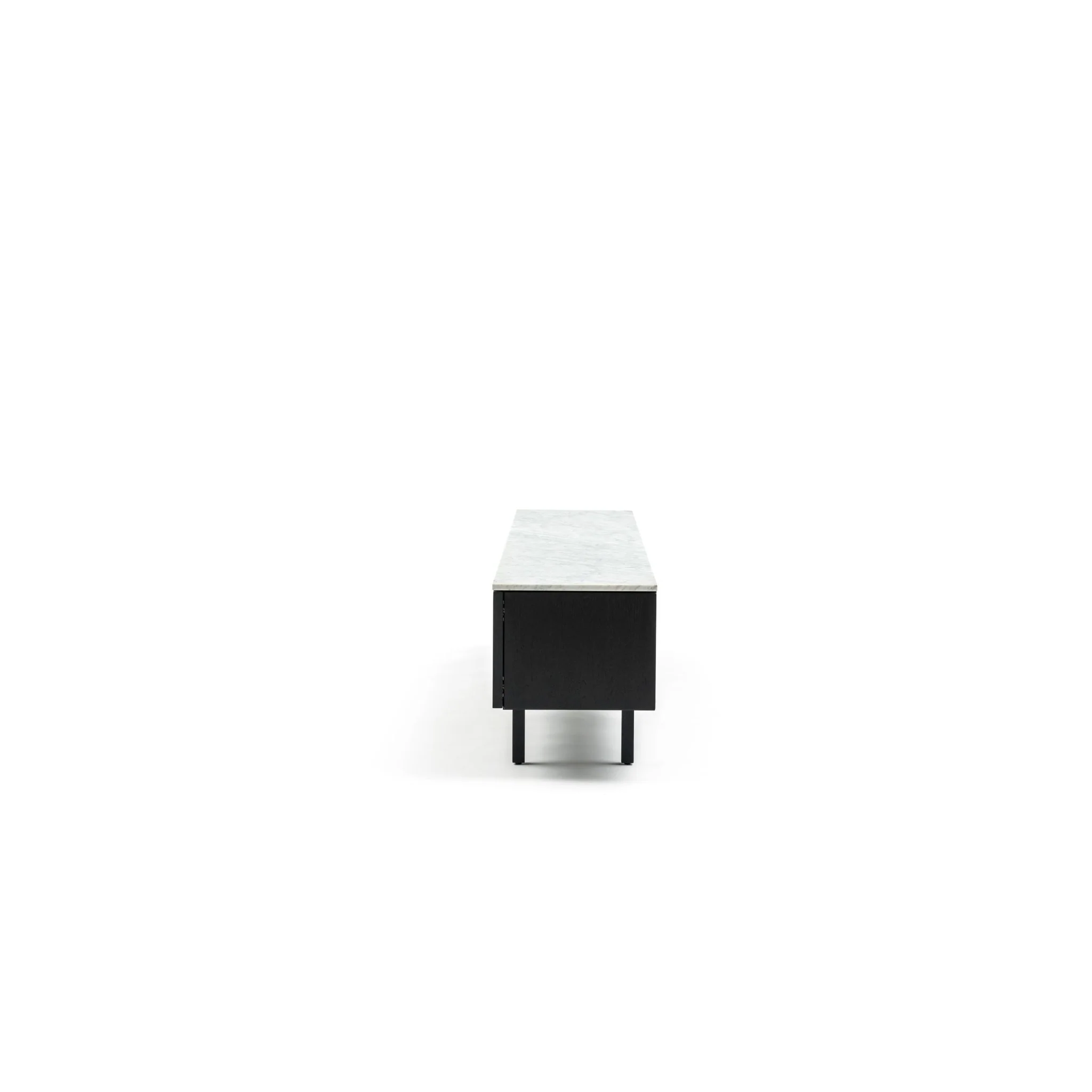 Yorke 220 Entertainment Unit - Black Oak & Bianca Carrara - Image 3