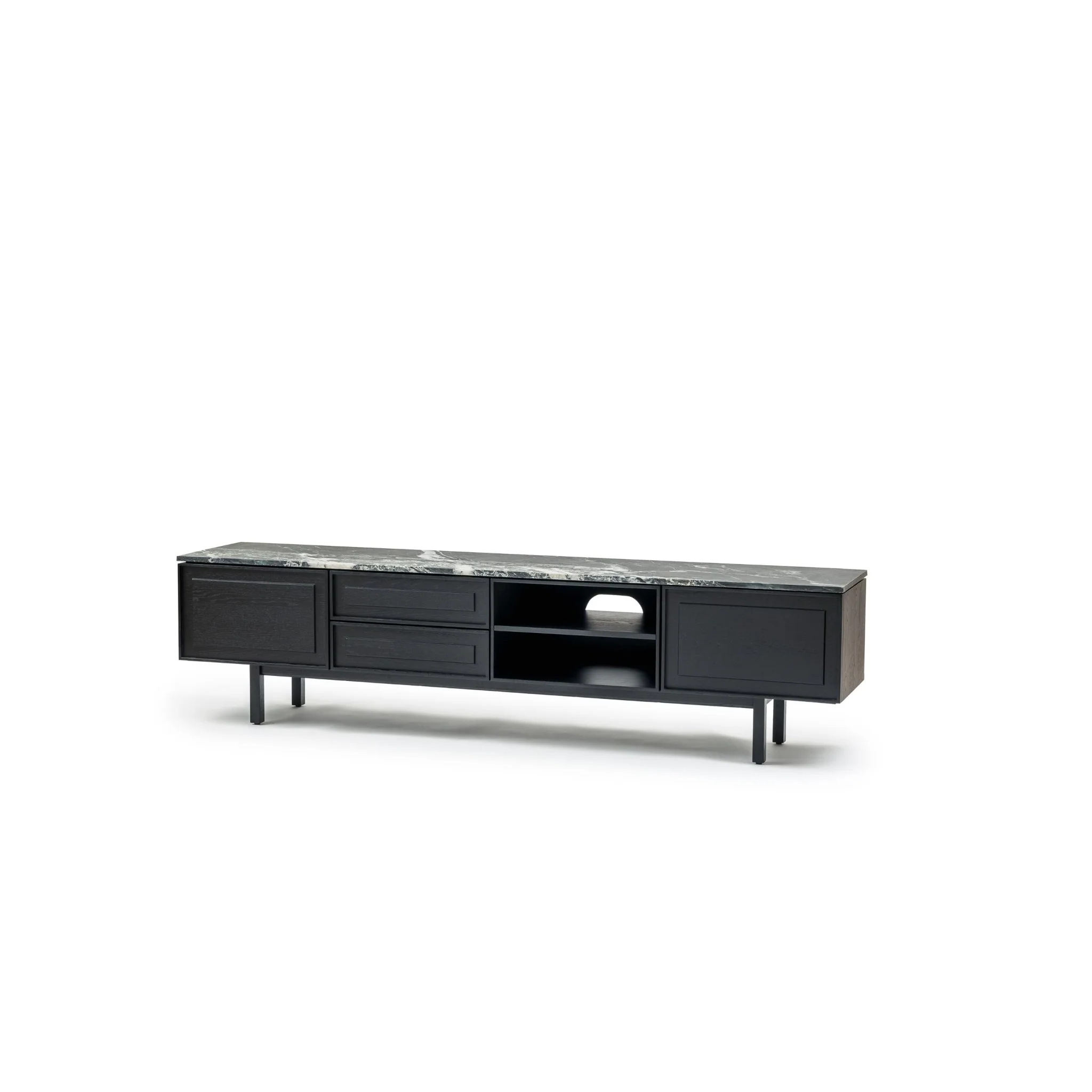 Yorke 220 Entertainment Unit - Black Oak & Nero Perlato