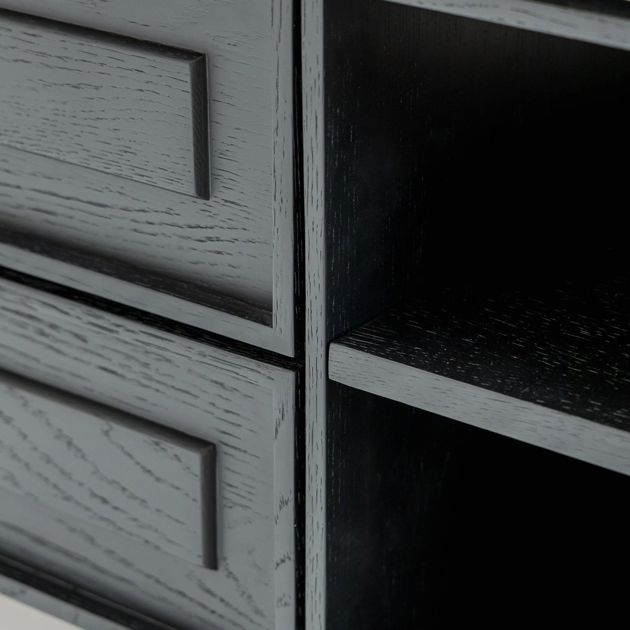 Yorke 220 Entertainment Unit - Black Oak & Nero Perlato - Image 11