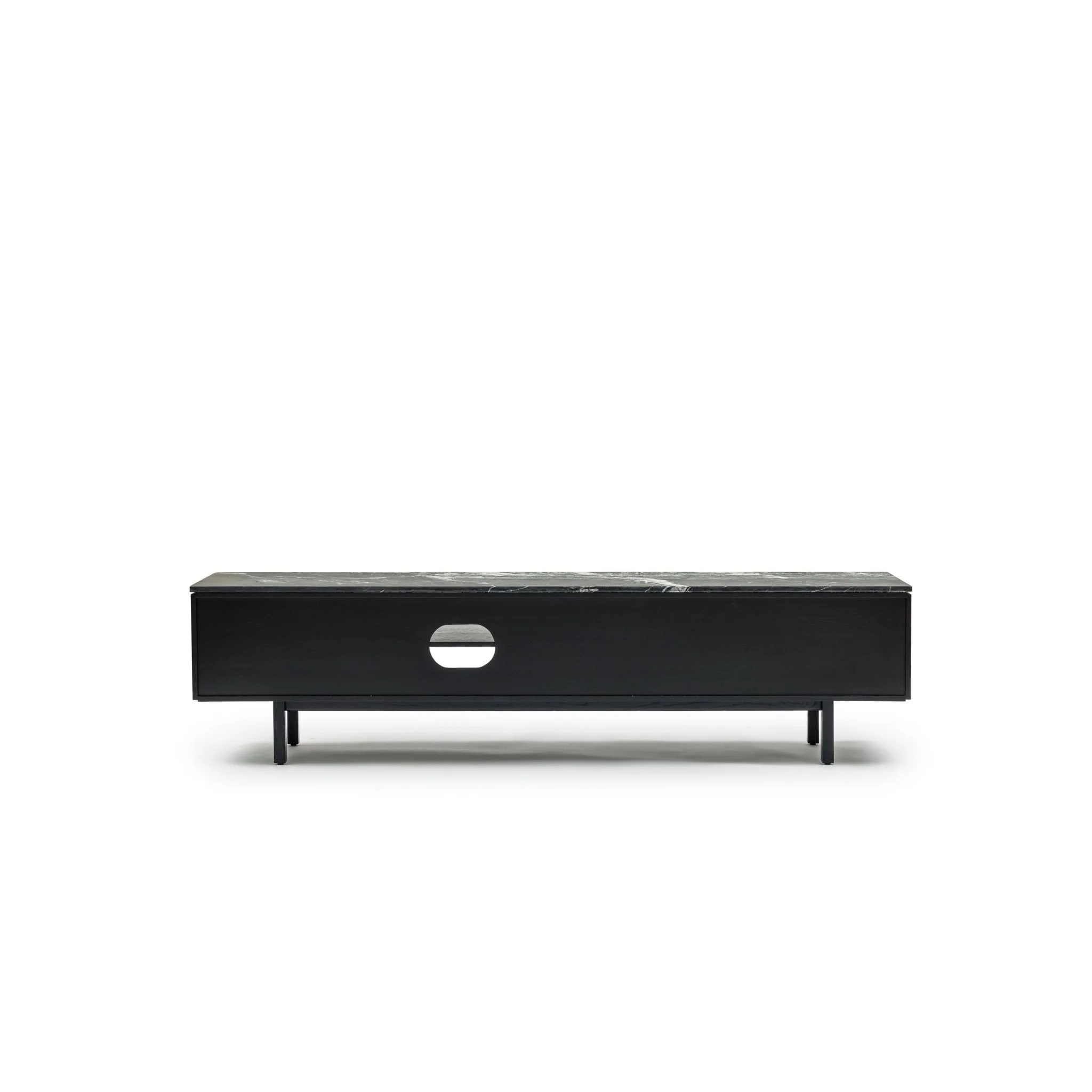 Yorke 220 Entertainment Unit - Black Oak & Nero Perlato - Image 4