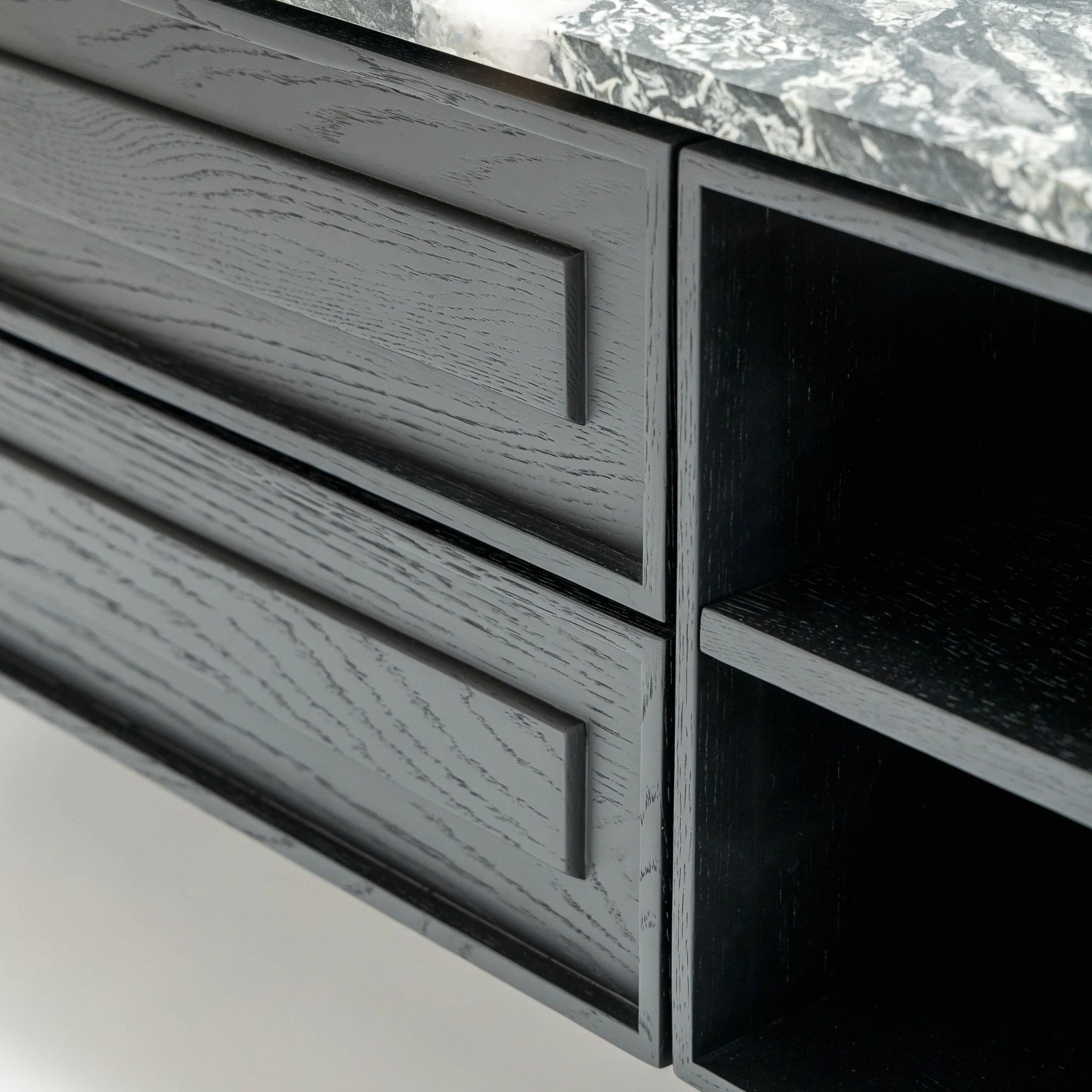 Yorke 220 Entertainment Unit - Black Oak & Nero Perlato - Image 6
