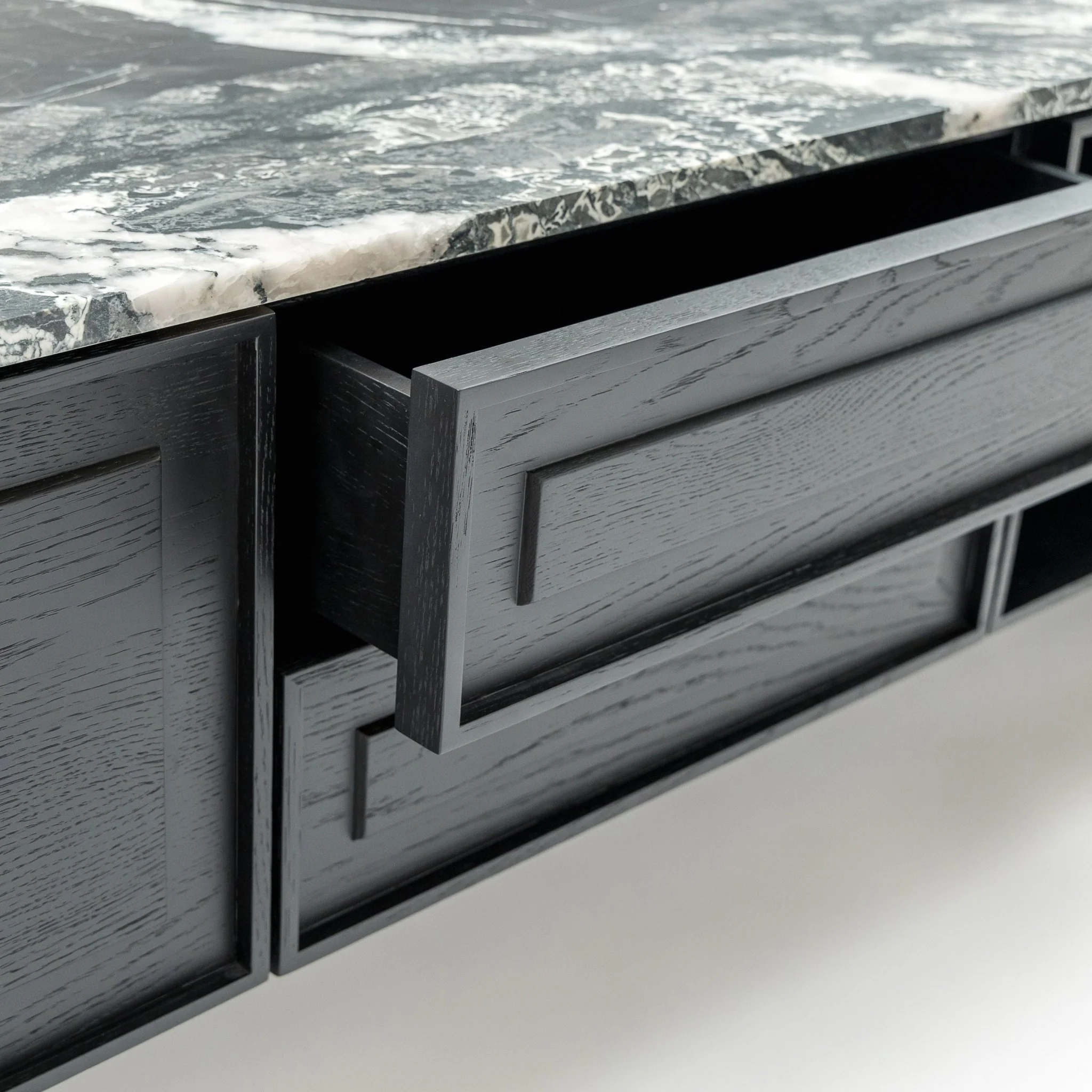 Yorke 220 Entertainment Unit - Black Oak & Nero Perlato - Image 8