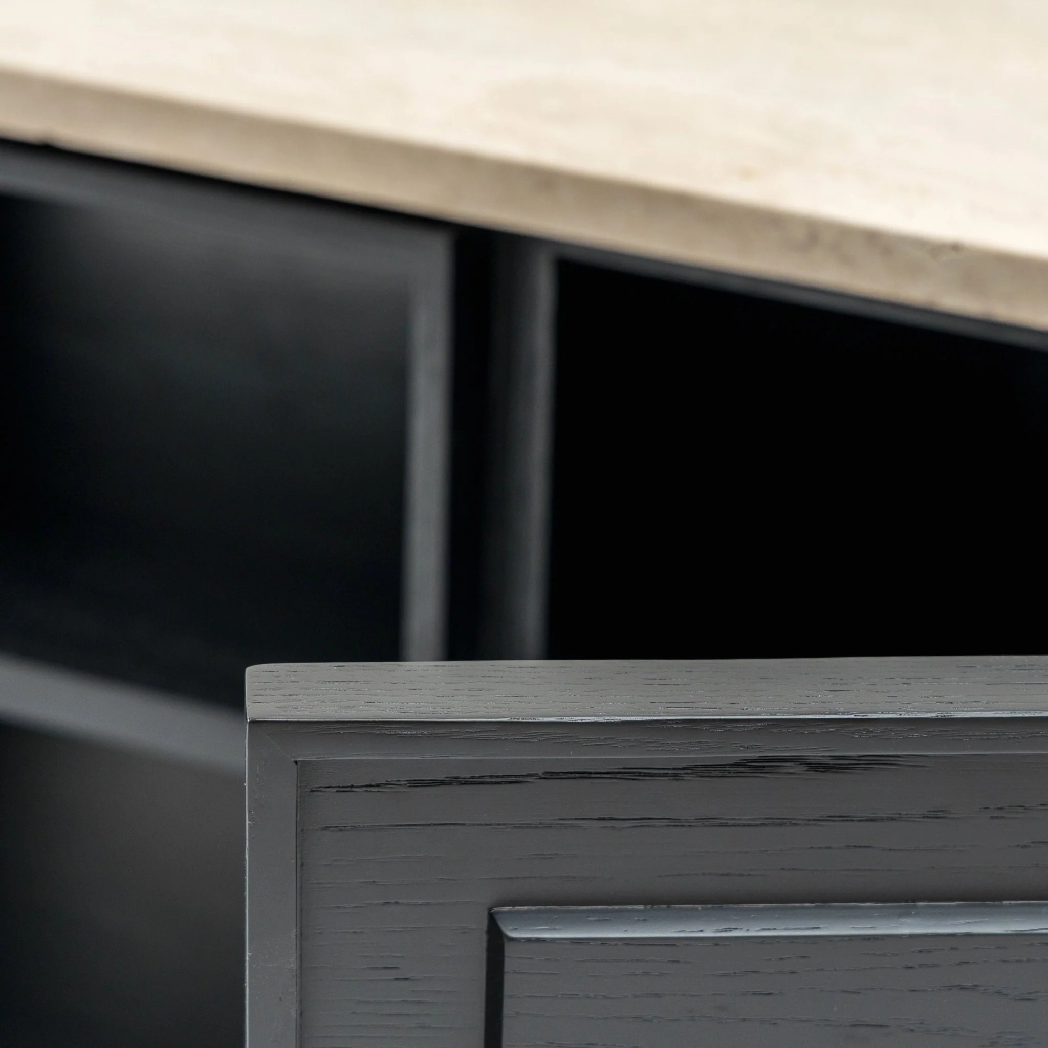 Yorke 220 Entertainment Unit - Black Oak & Travertine - Image 12
