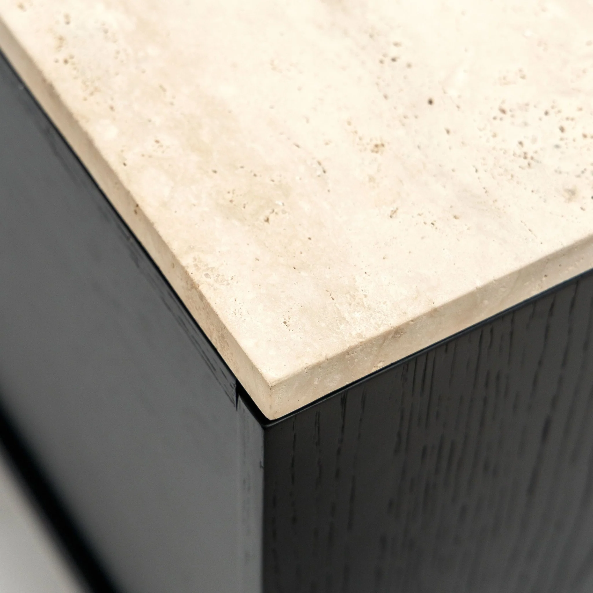 Yorke 220 Entertainment Unit - Black Oak & Travertine - Image 13