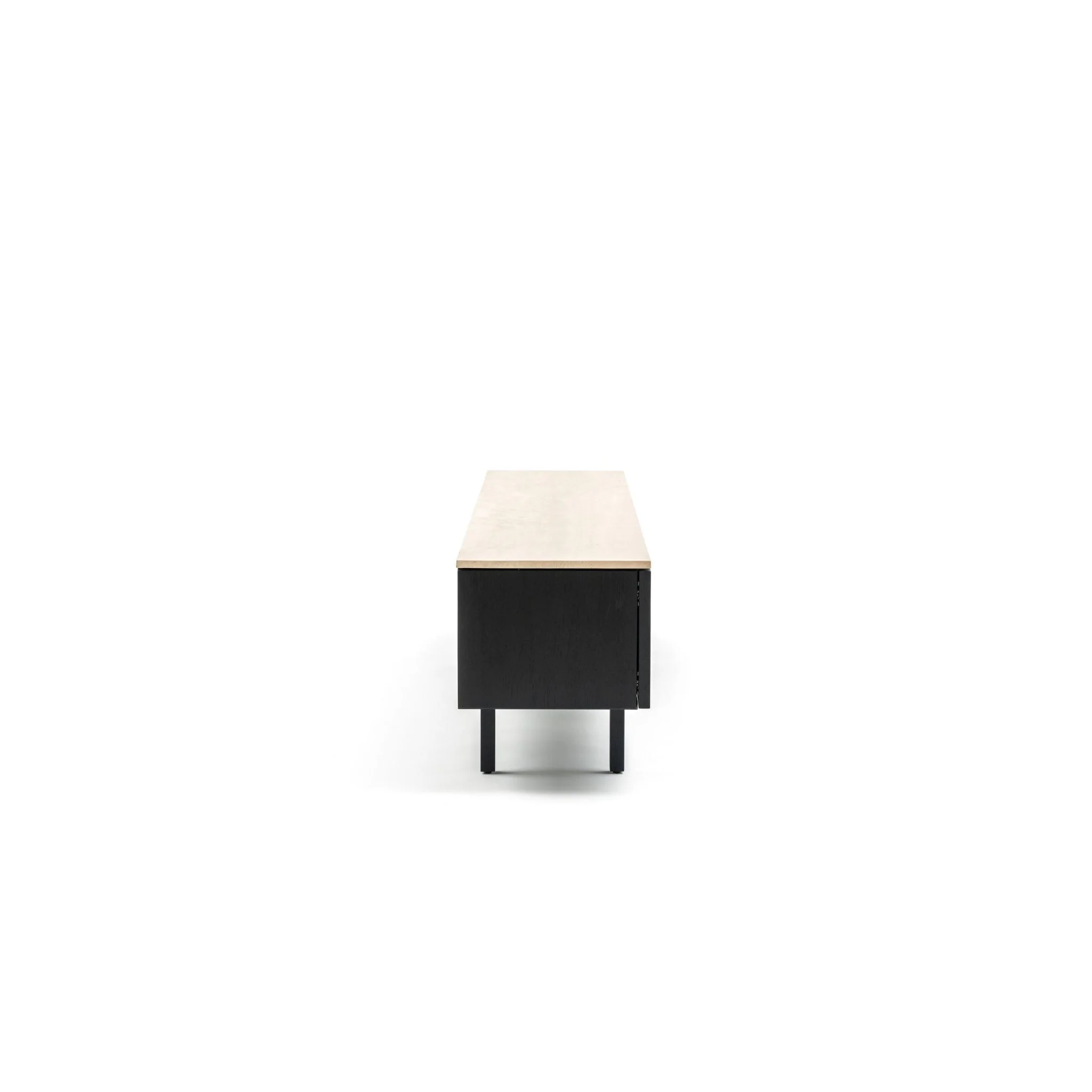 Yorke 220 Entertainment Unit - Black Oak & Travertine - Image 3