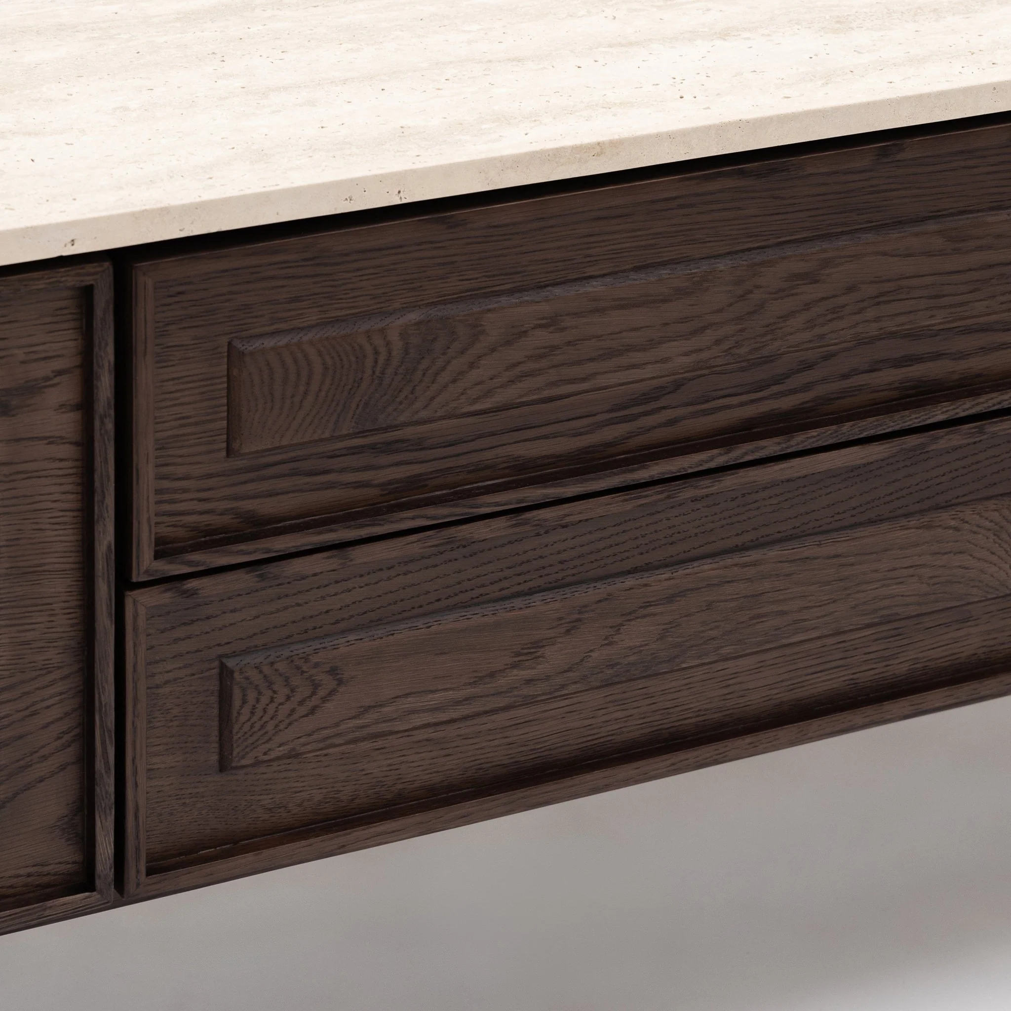 Yorke 220 Entertainment Unit - Espresso Oak & Travertine - Image 10