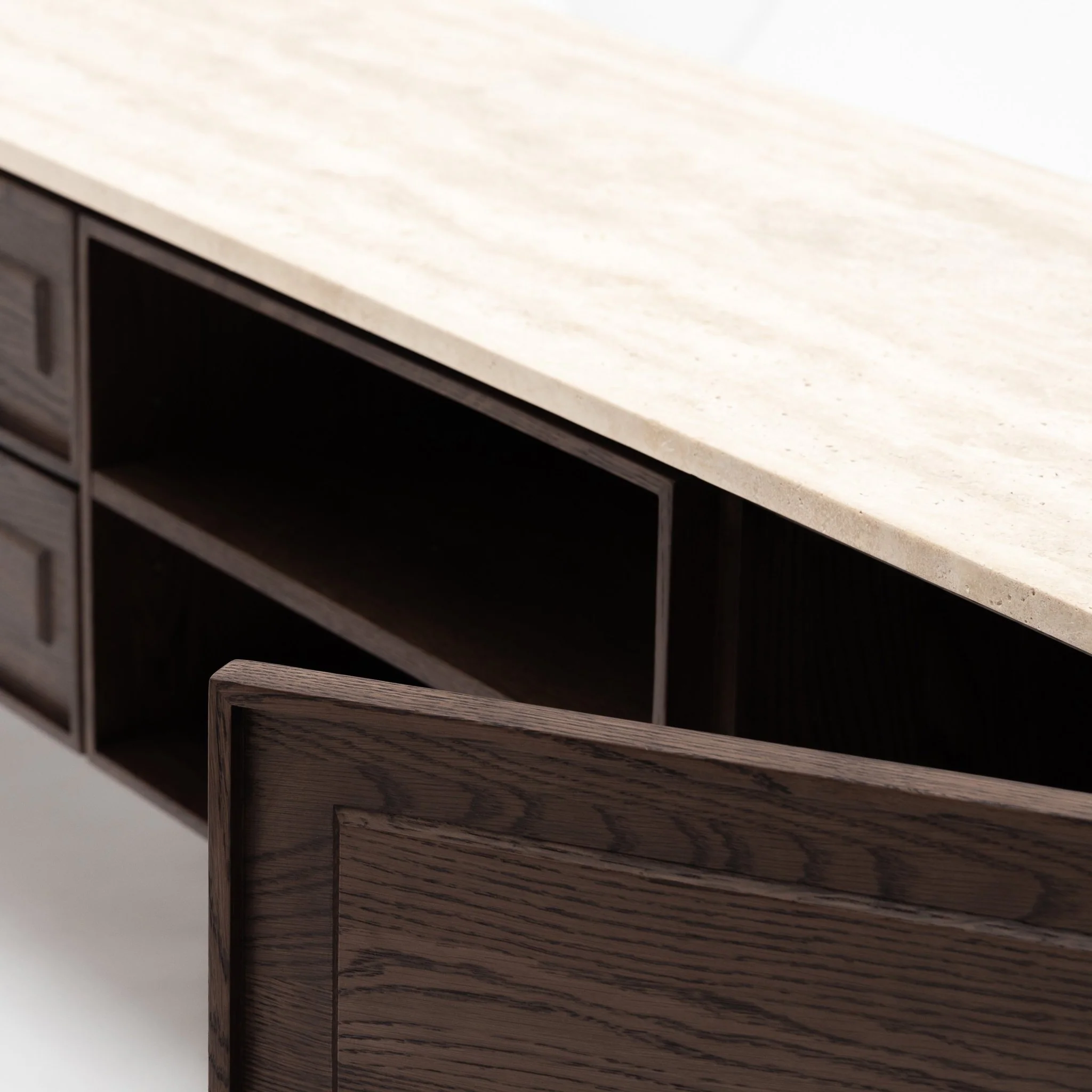 Yorke 220 Entertainment Unit - Espresso Oak & Travertine - Image 17