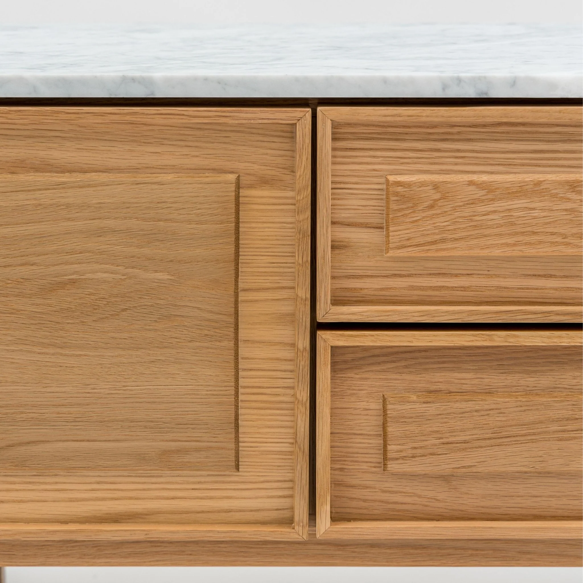 Yorke 220 Entertainment Unit - Light Oak & Bianca Carrara - Image 8