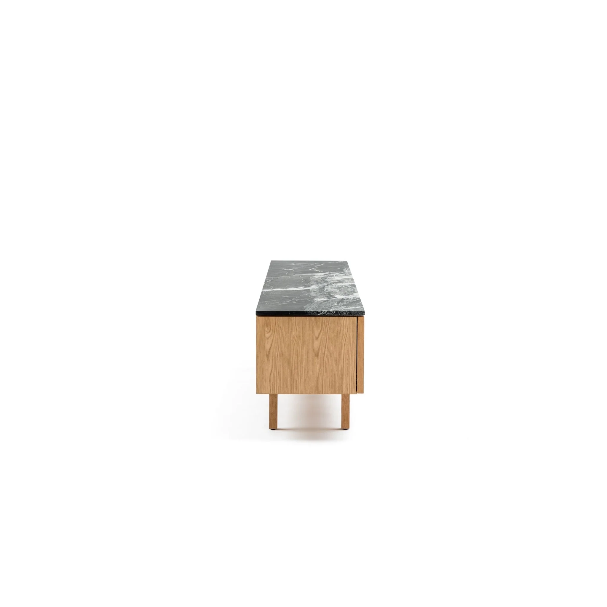 Yorke 220 Entertainment Unit - Light Oak & Nero Perlato - Image 3