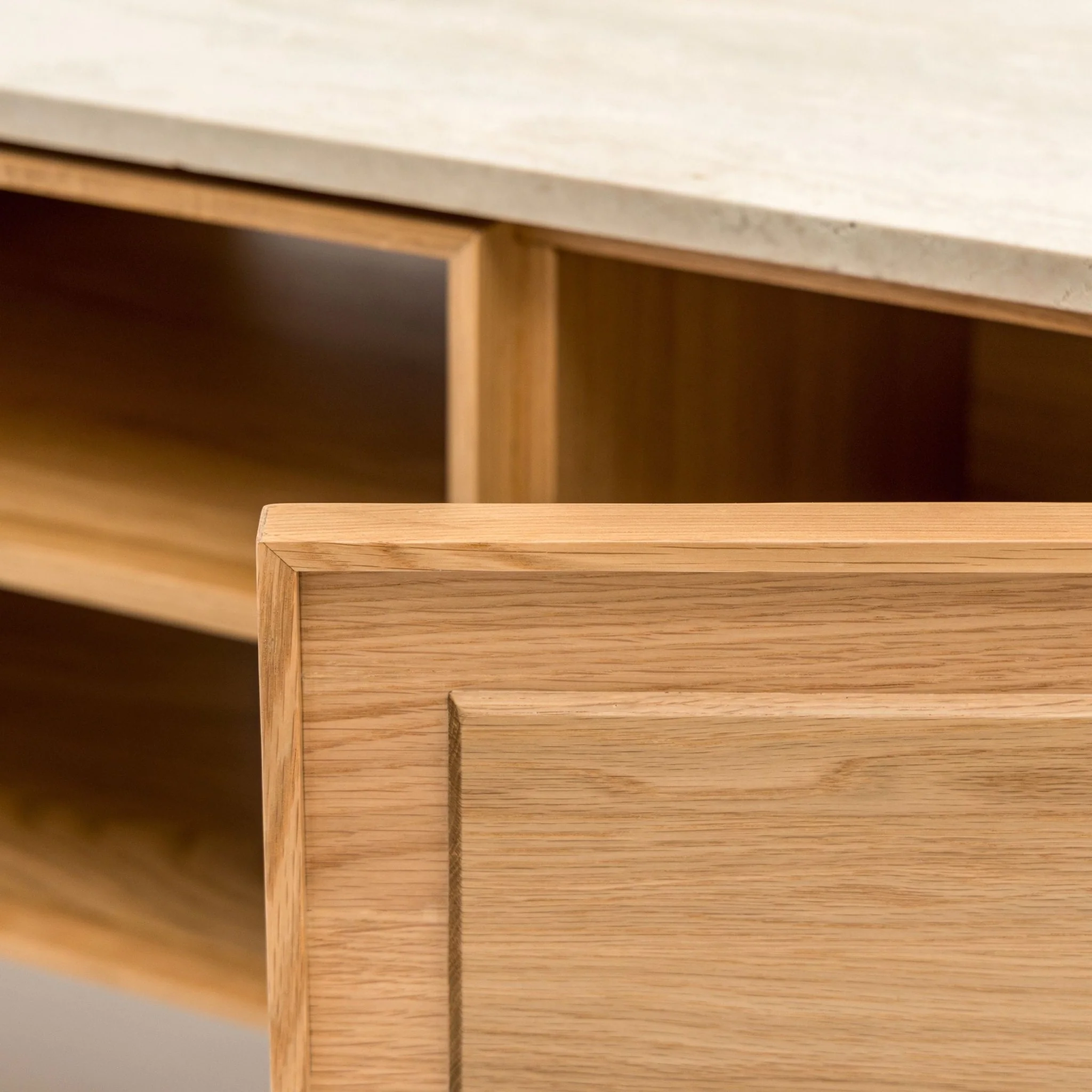 Yorke 220 Entertainment Unit - Light Oak & Travertine - Image 13