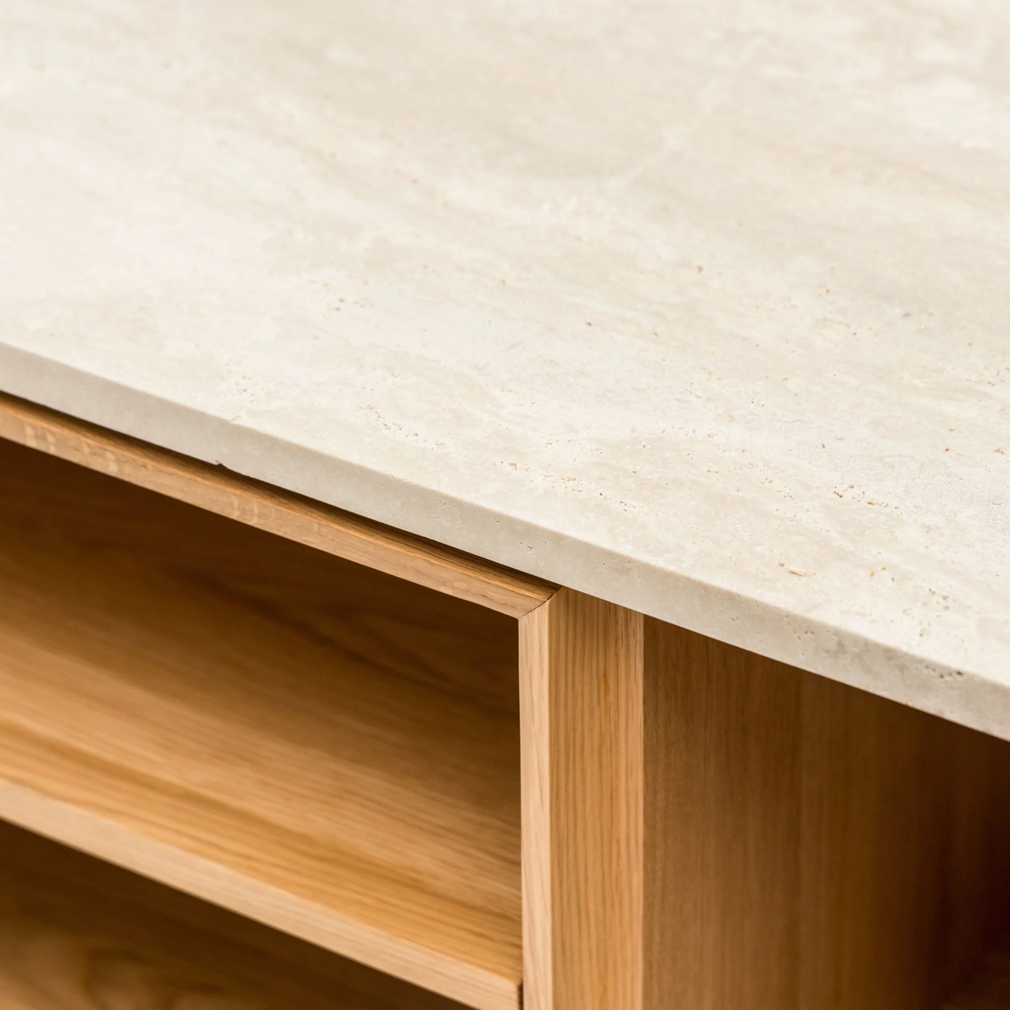 Yorke 220 Entertainment Unit - Light Oak & Travertine - Image 15