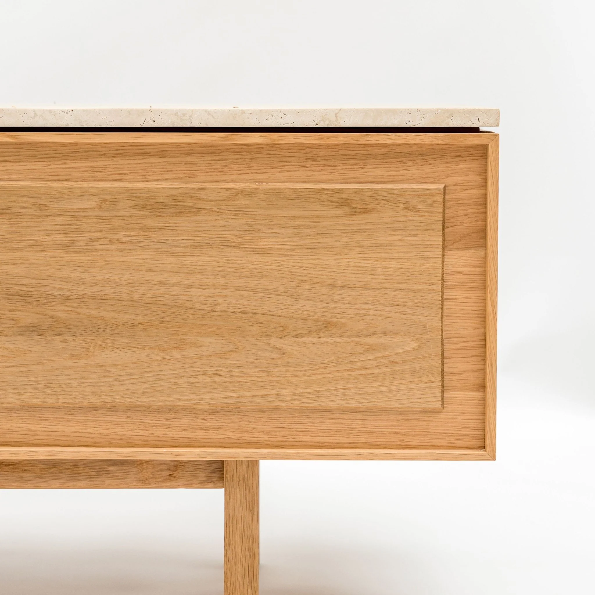 Yorke 220 Entertainment Unit - Light Oak & Travertine - Image 17