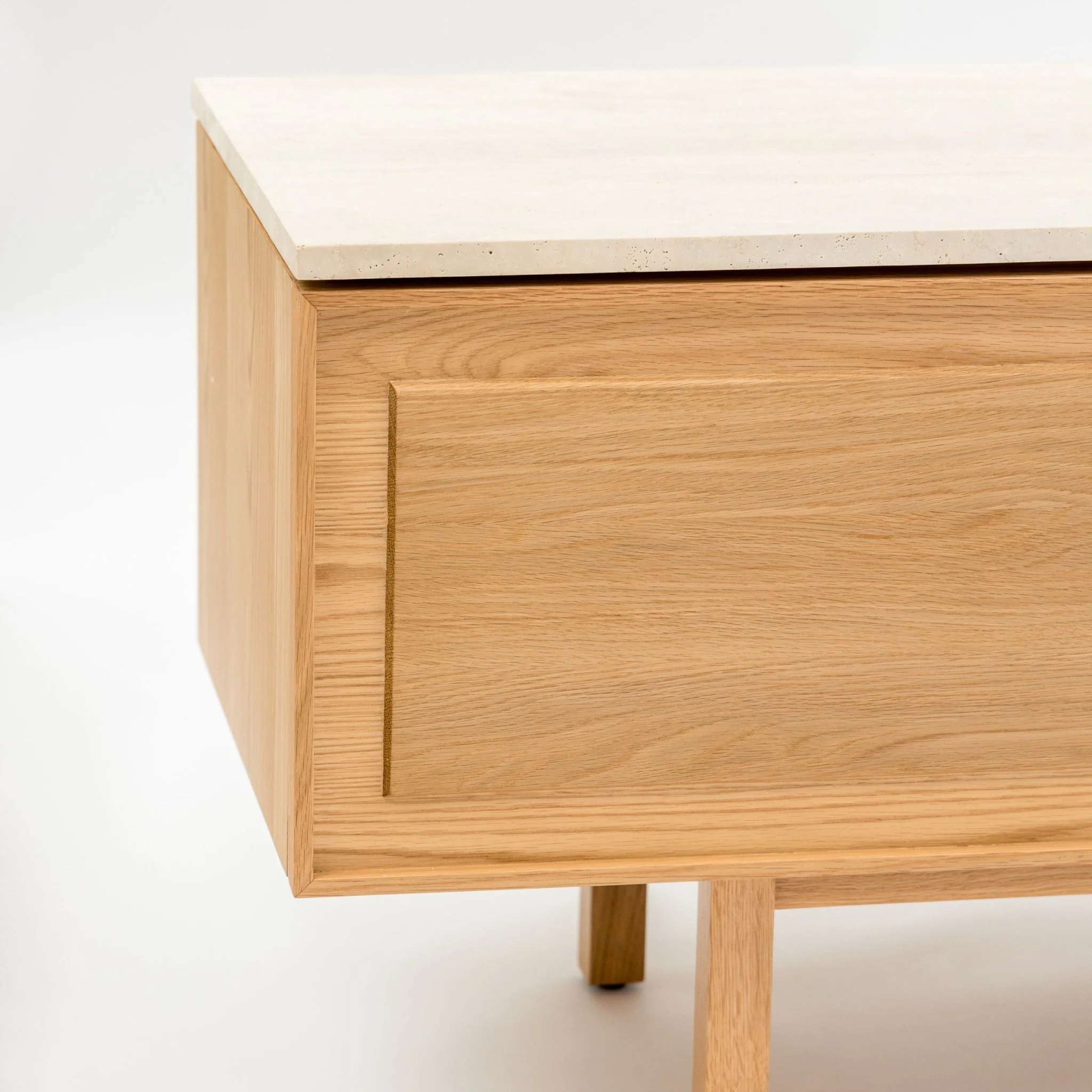 Yorke 220 Entertainment Unit - Light Oak & Travertine - Image 5