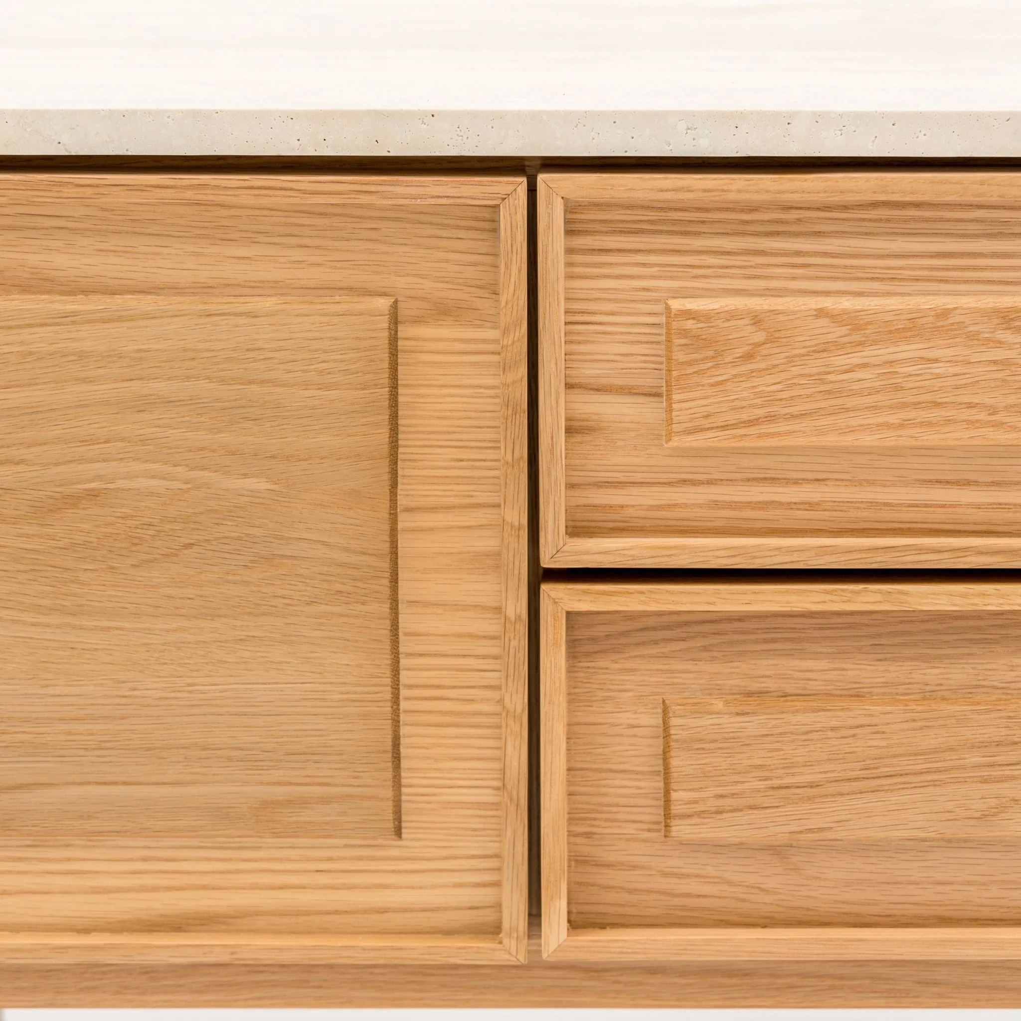 Yorke 220 Entertainment Unit - Light Oak & Travertine - Image 7
