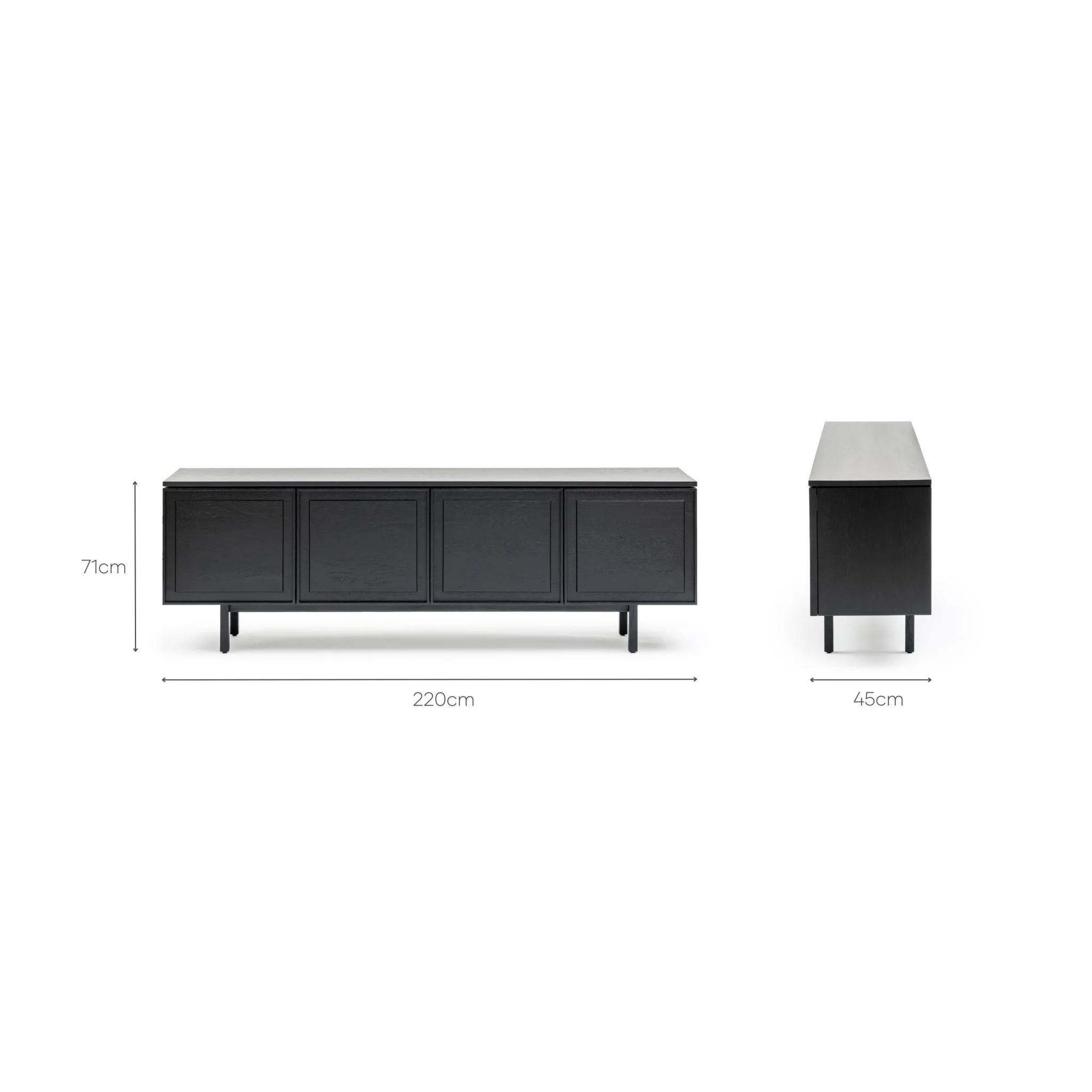 Yorke 220 Sideboard - Black Oak - Image 16