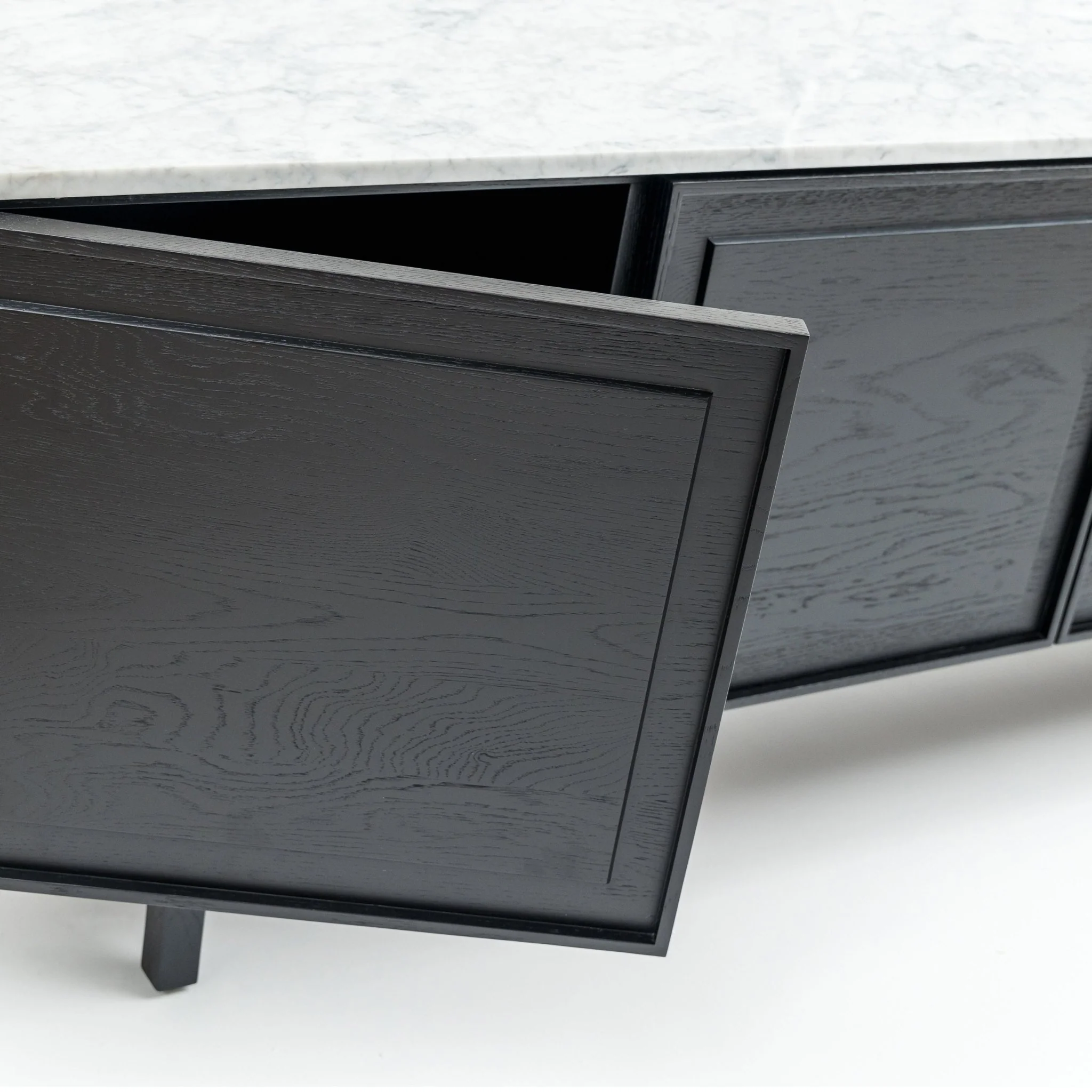Yorke 220 Sideboard - Black Oak & Bianca Carrara - Image 10
