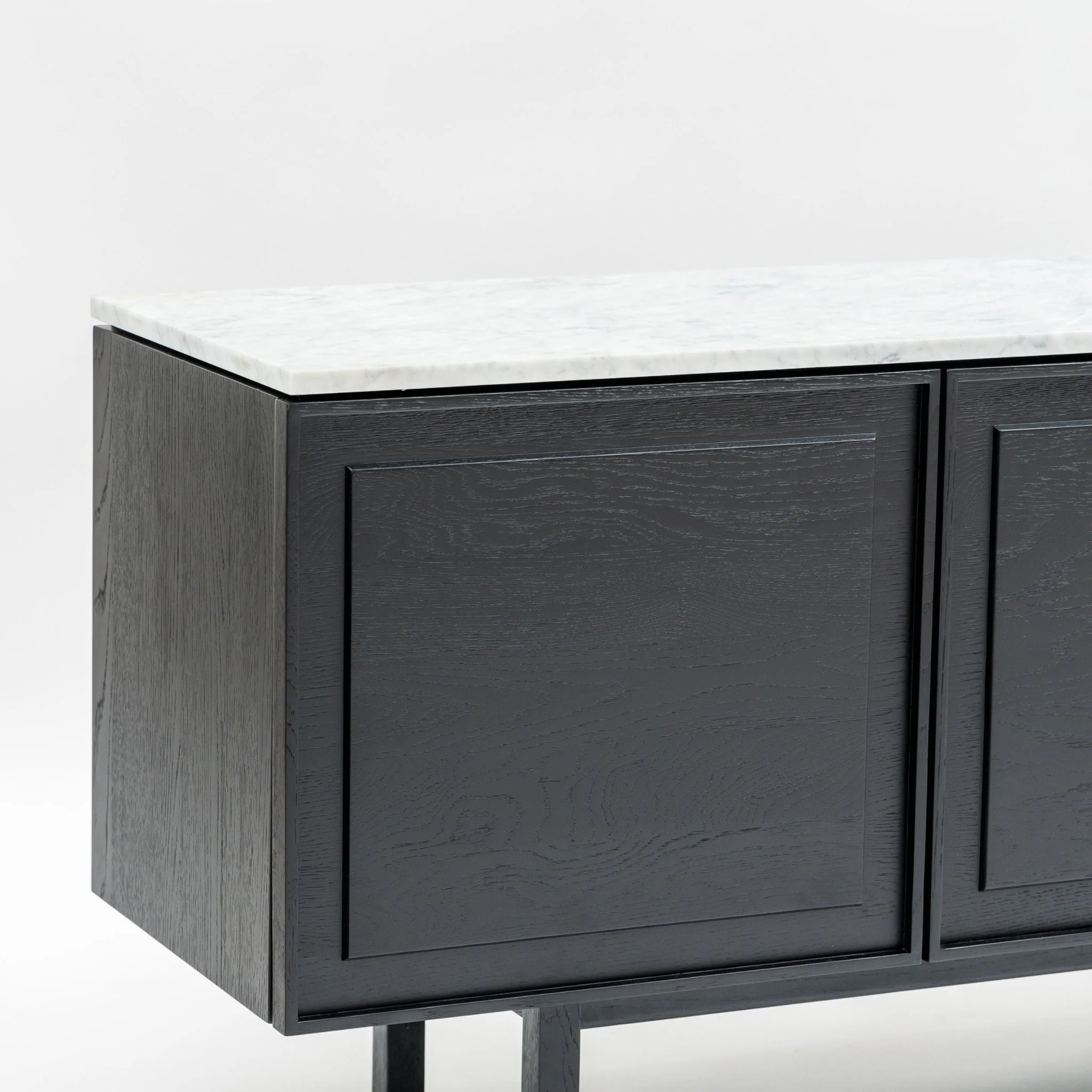 Yorke 220 Sideboard - Black Oak & Bianca Carrara - Image 5