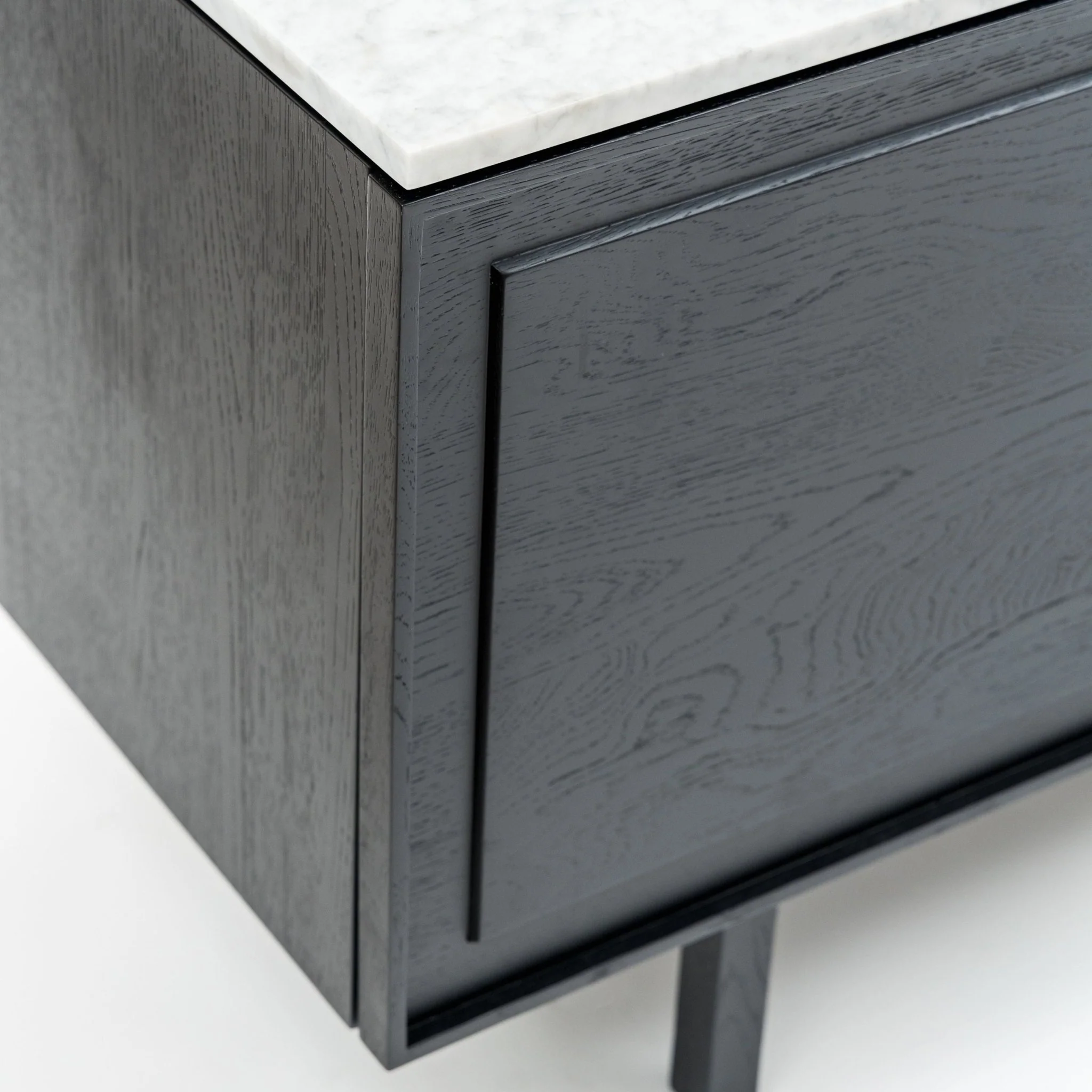 Yorke 220 Sideboard - Black Oak & Bianca Carrara - Image 6