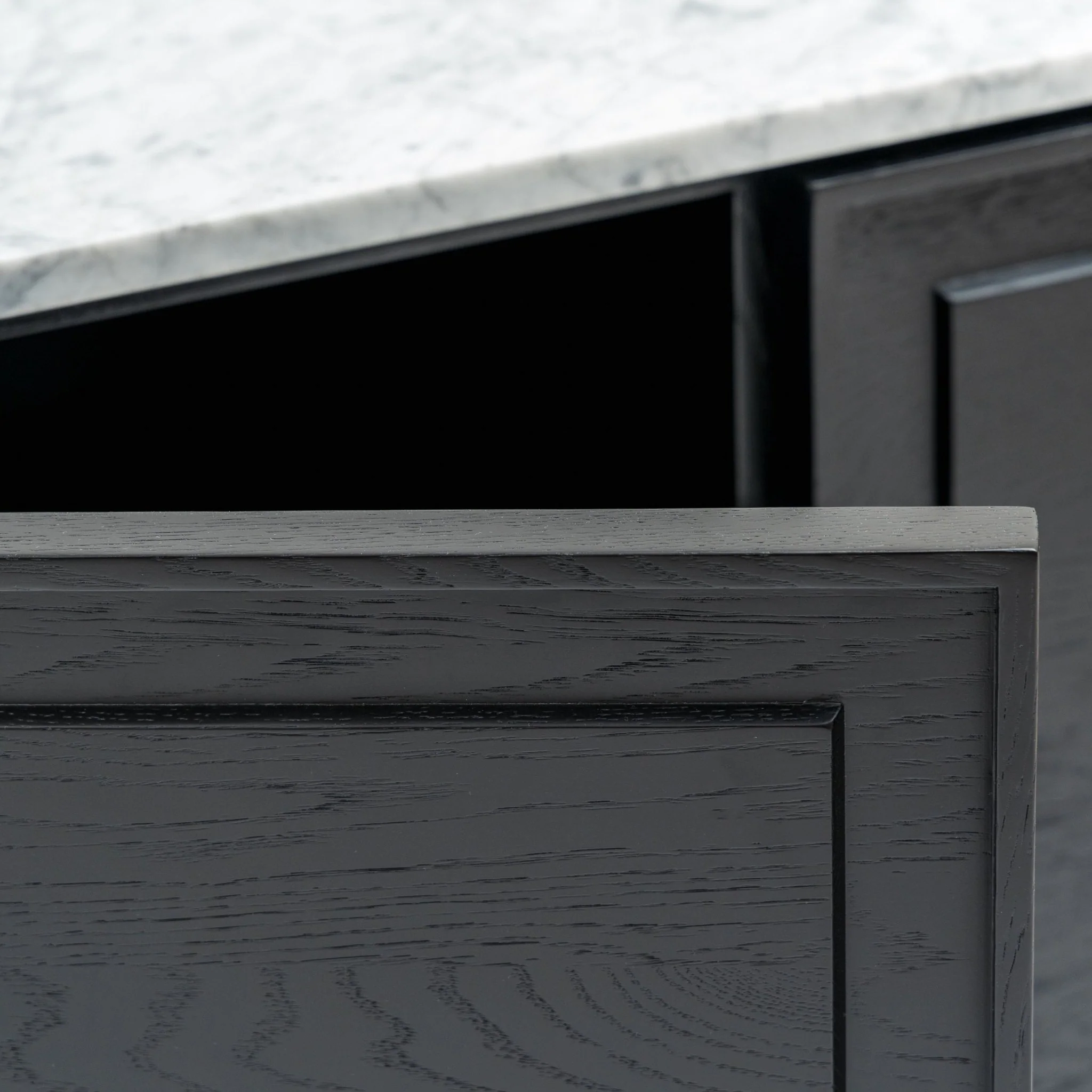 Yorke 220 Sideboard - Black Oak & Bianca Carrara - Image 9