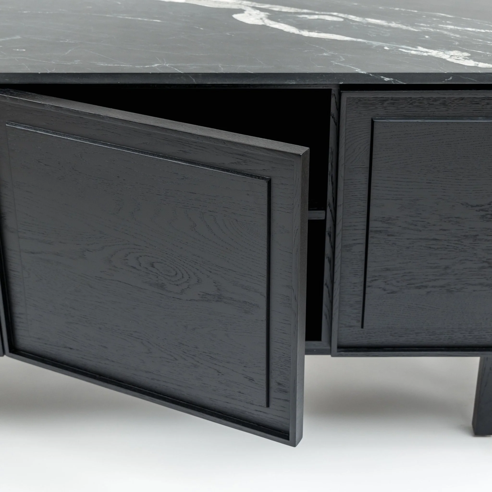 Yorke 220 Sideboard - Black Oak & Nero Perlato - Image 10