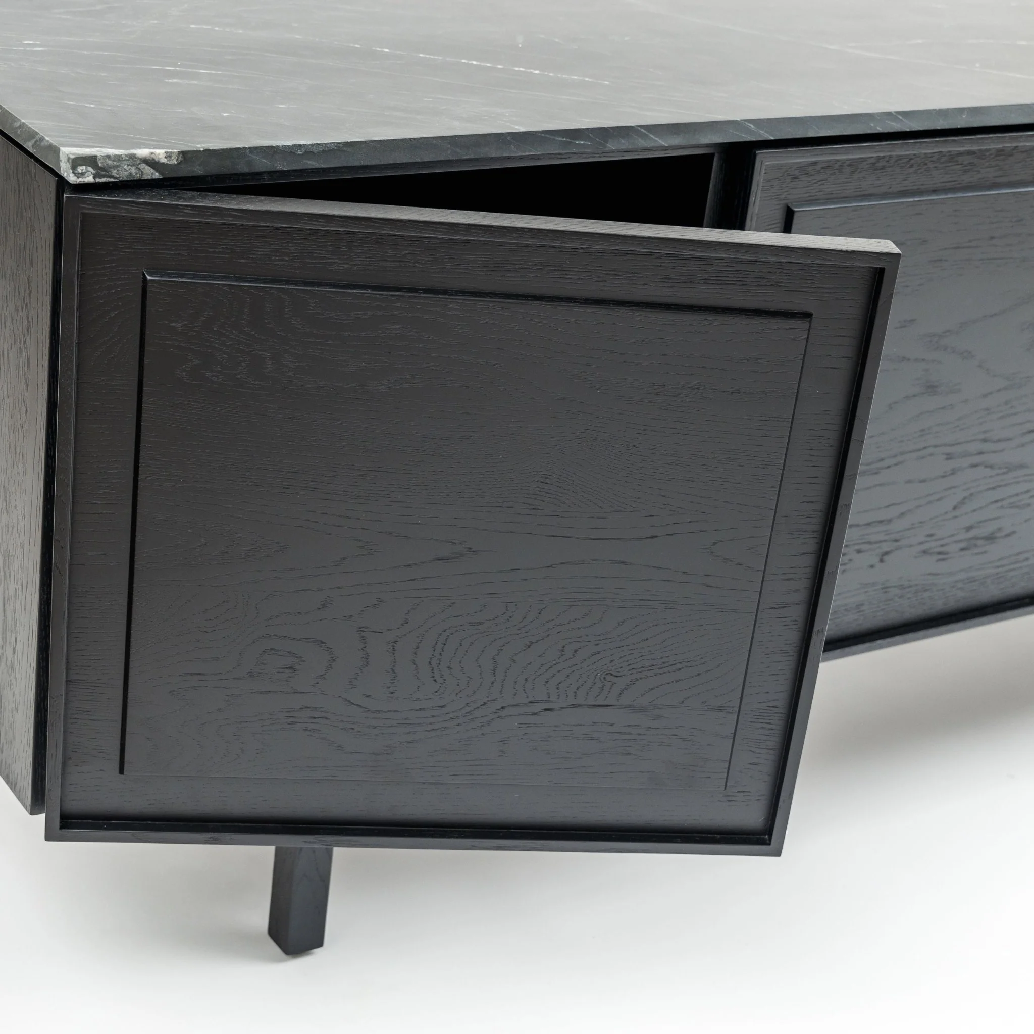 Yorke 220 Sideboard - Black Oak & Nero Perlato - Image 11
