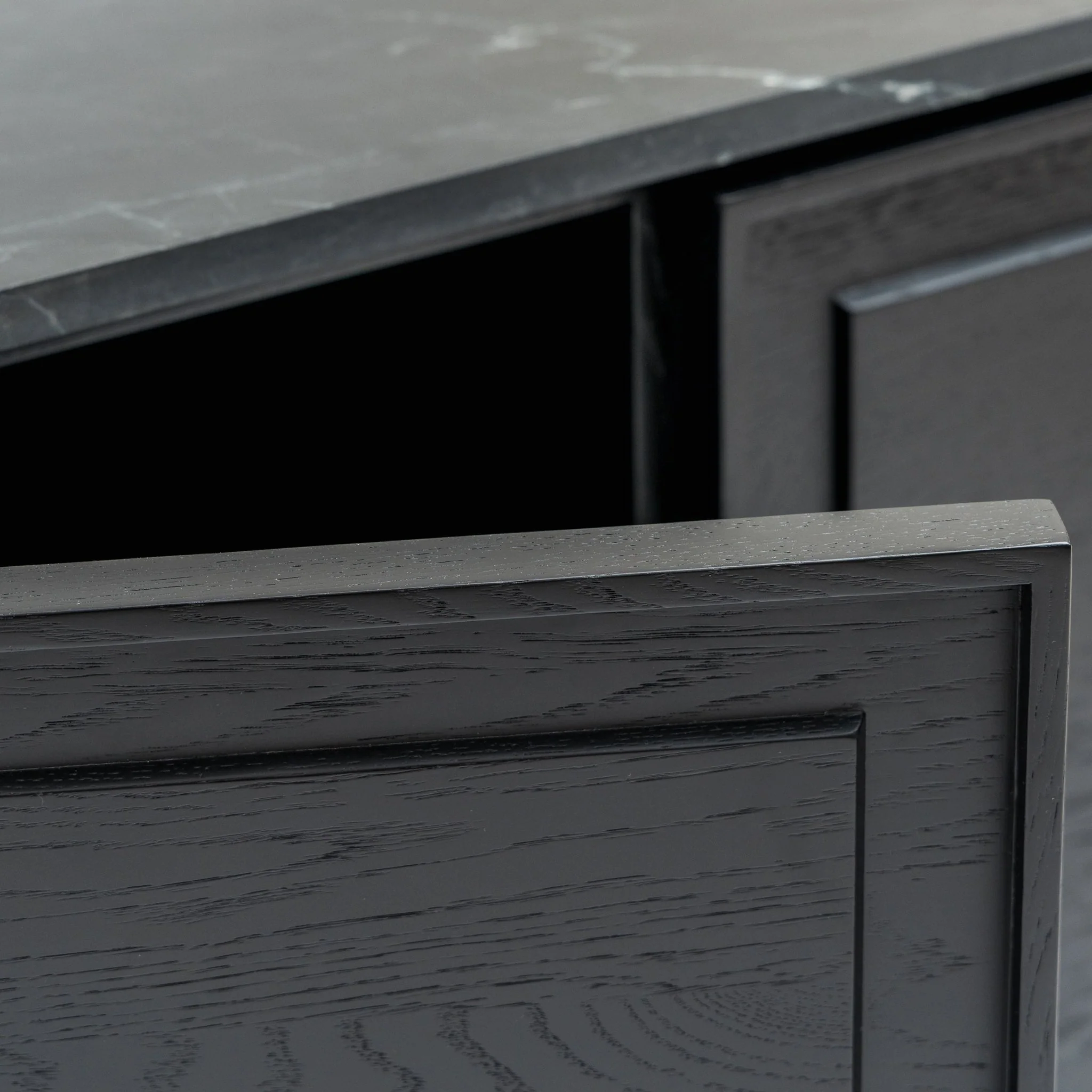 Yorke 220 Sideboard - Black Oak & Nero Perlato - Image 9