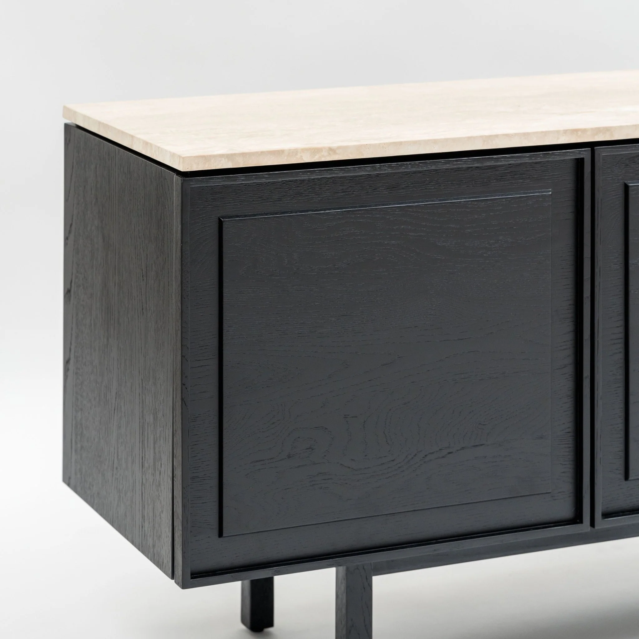 Yorke 220 Sideboard - Black Oak & Travertine - Image 5