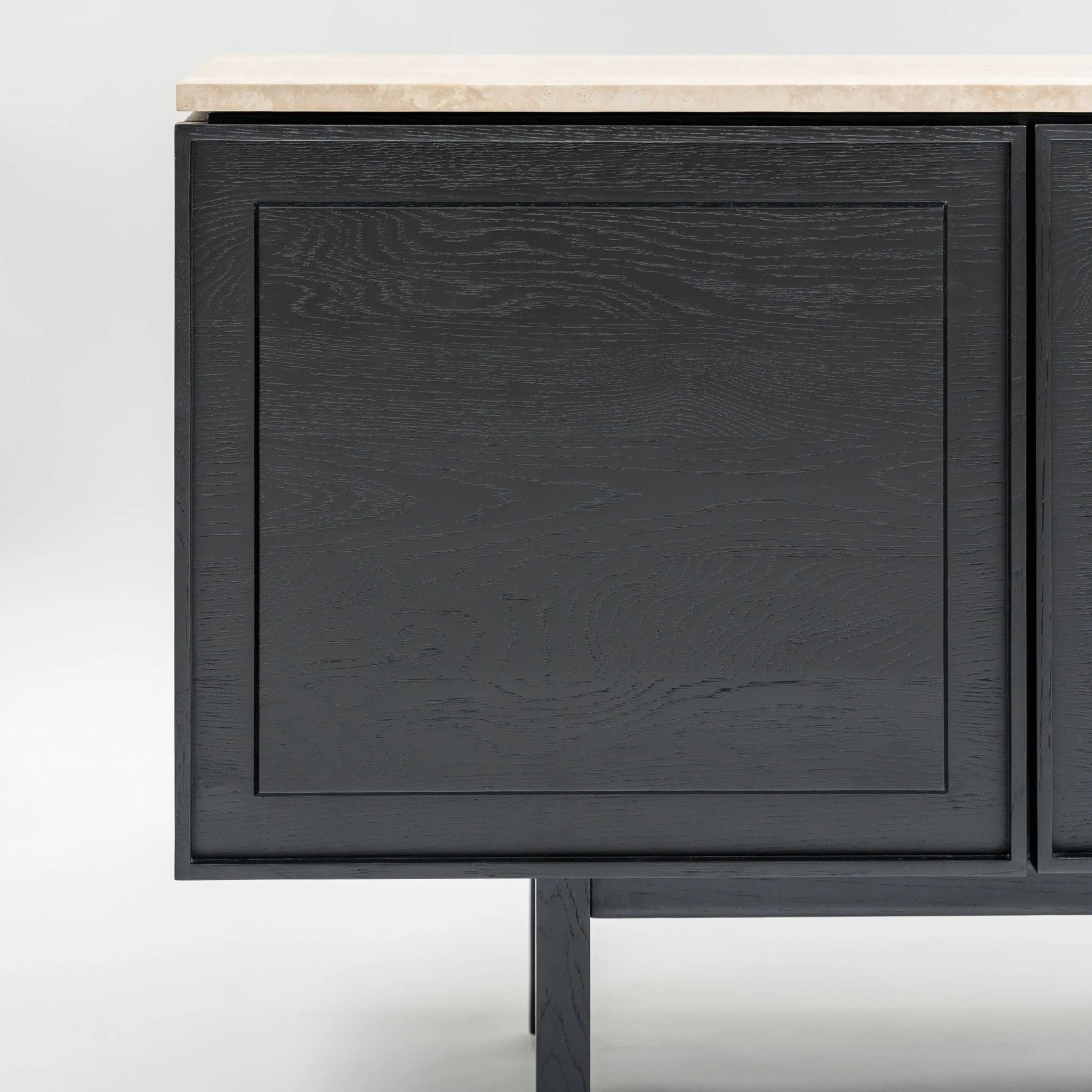 Yorke 220 Sideboard - Black Oak & Travertine - Image 6